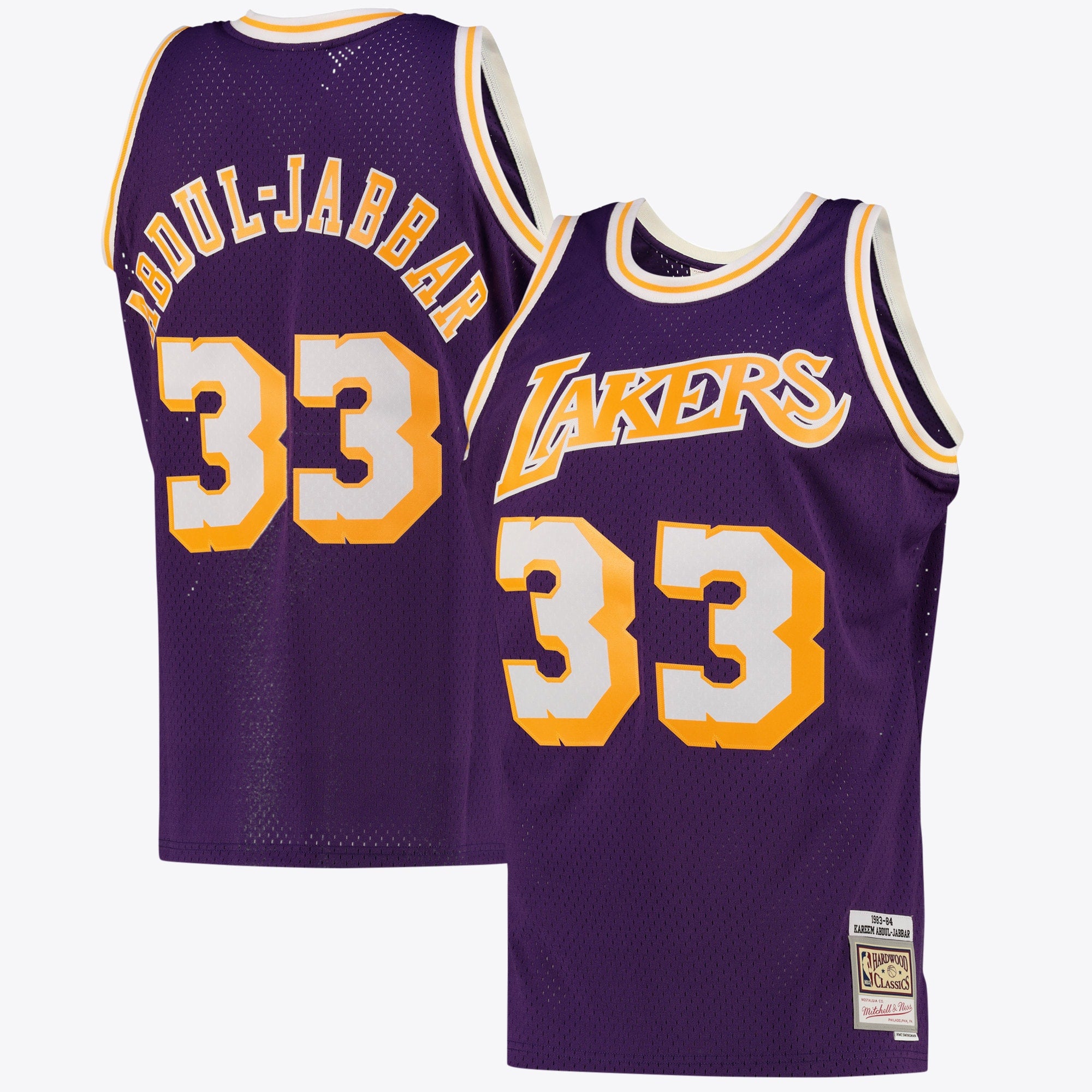 Los Angeles Lakers Kareem Abdul-Jabbar Alternate Swingman Jersey By Mitchell & Ness - Purple - Mens
