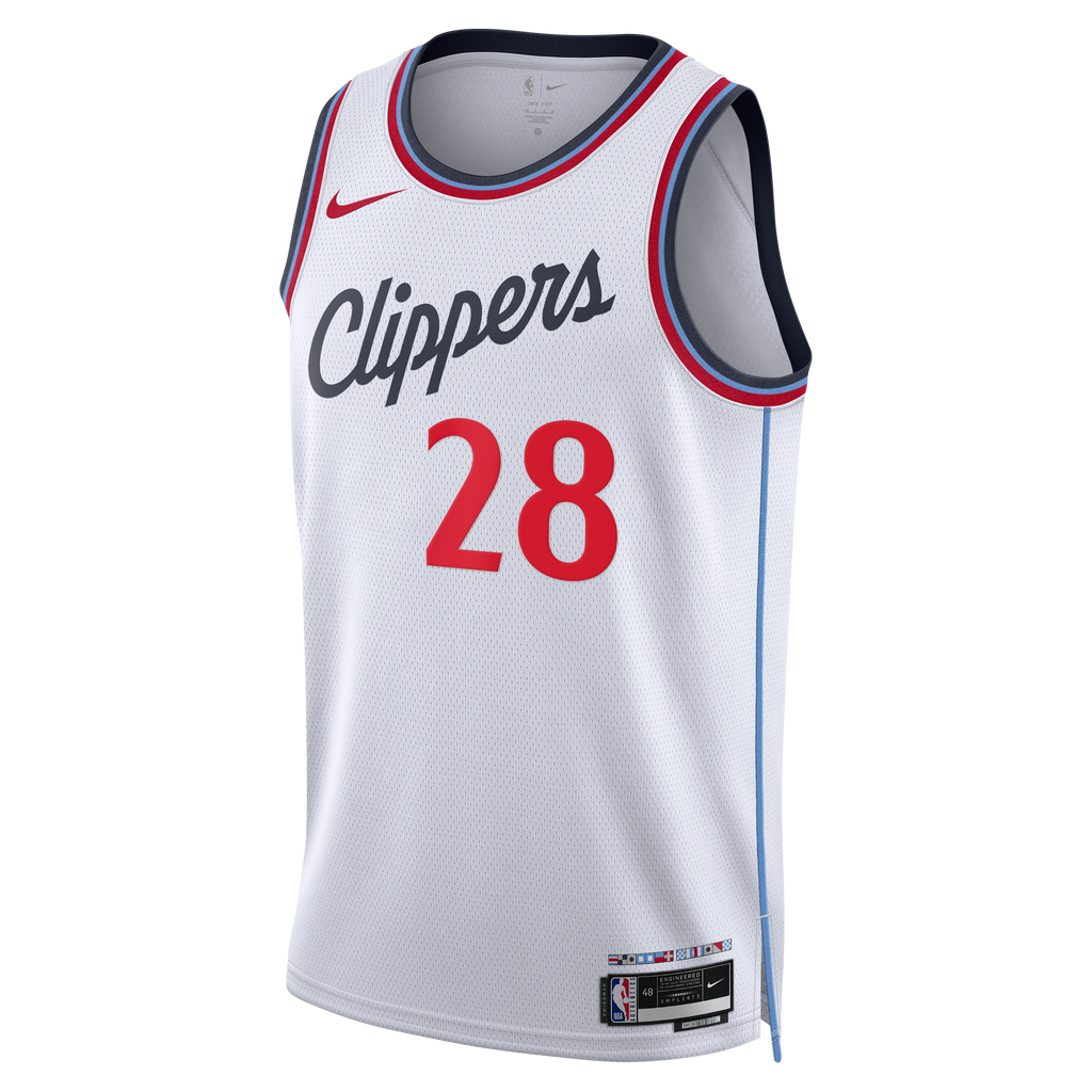 Los Angeles Clippers Nike Replica Association Edition Swingman Jersey - White - Rui Hachimura - Unisex