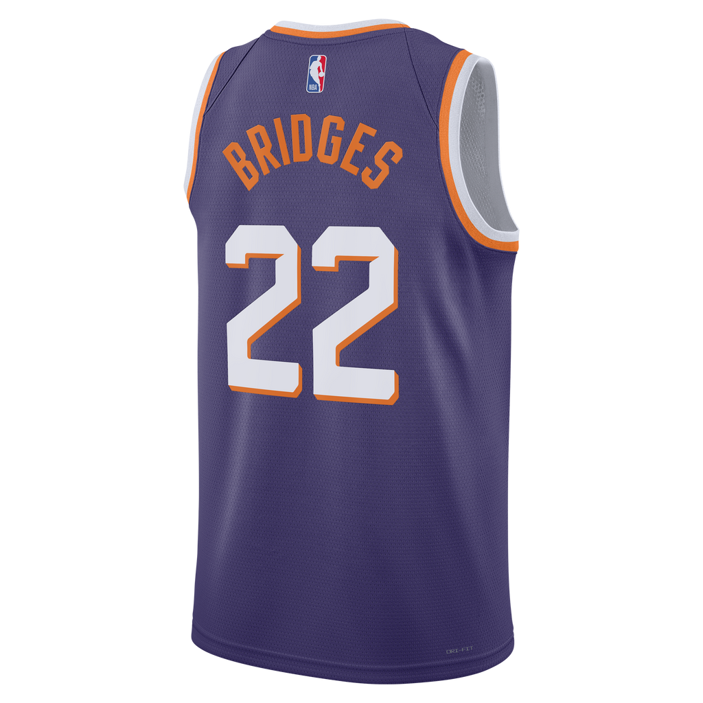 Phoenix Suns Nike Icon Edition Swingman Jersey - Purple - Miles Bridges - Unisex