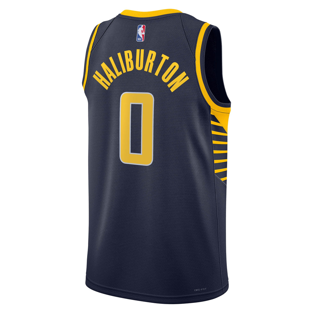 Indiana Pacers Nike Icon Edition Swingman Jersey - Navy - Tyrese Haliburton - Unisex
