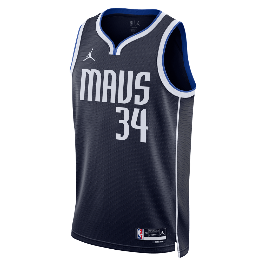 Dallas Mavericks Jordan Brand Statement Edition Swingman Jersey - Navy - Santi Aldama - Unisex