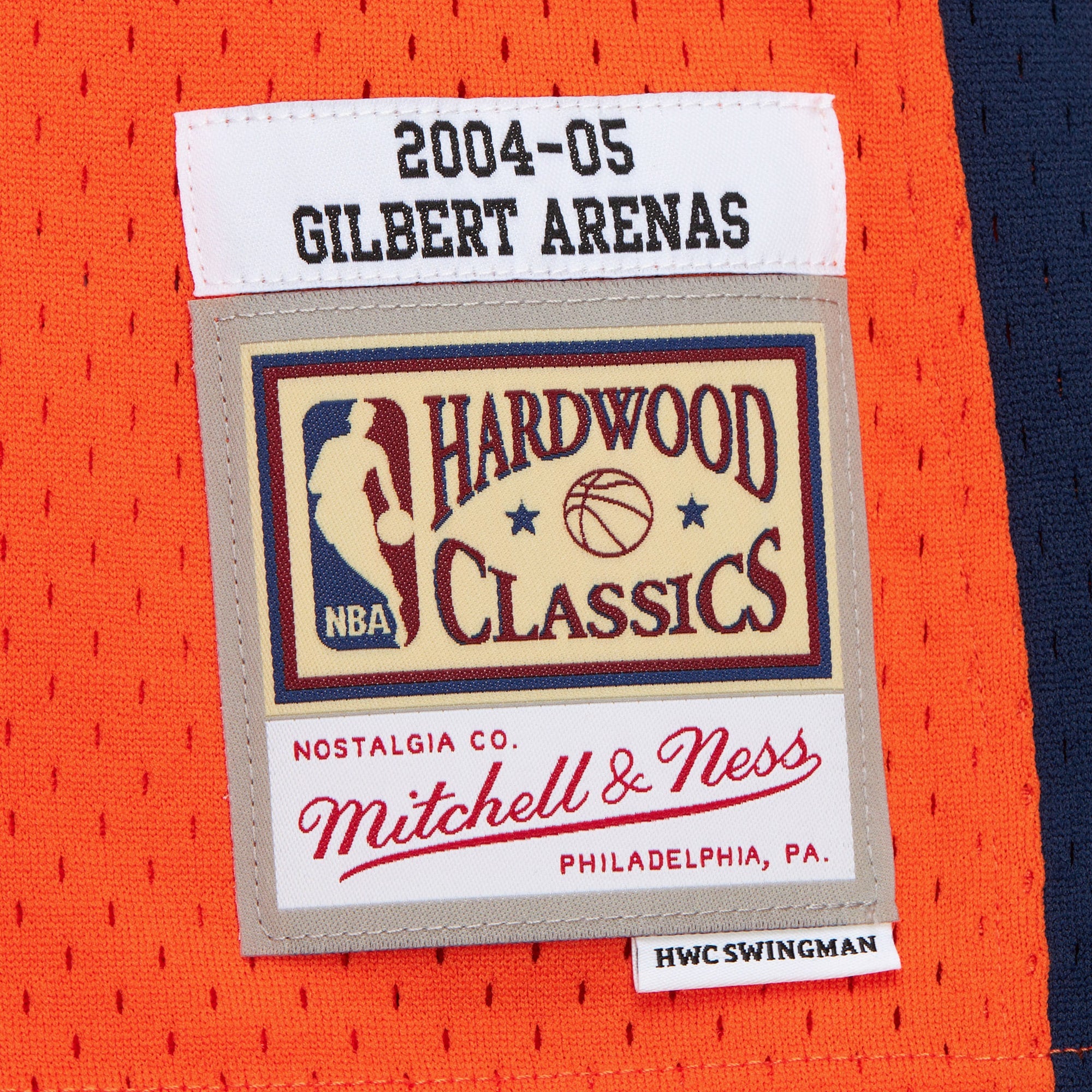 Washington Bullets Mitchell & Ness Gilbert Arenas 2004 Alternate Authentic Jersey - Orange