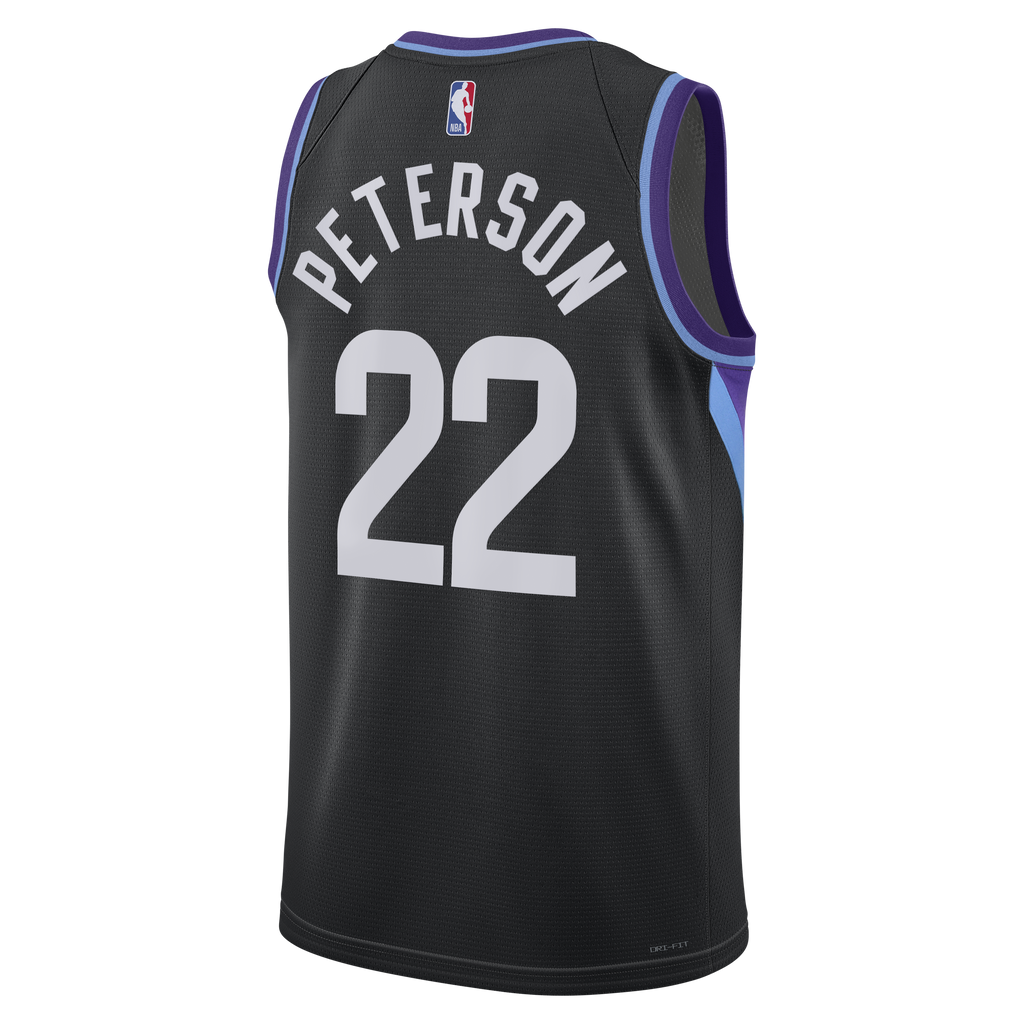 Utah Jazz Jordan Brand Statement Edition Swingman Jersey - Black - Darryn Peterson - Mens