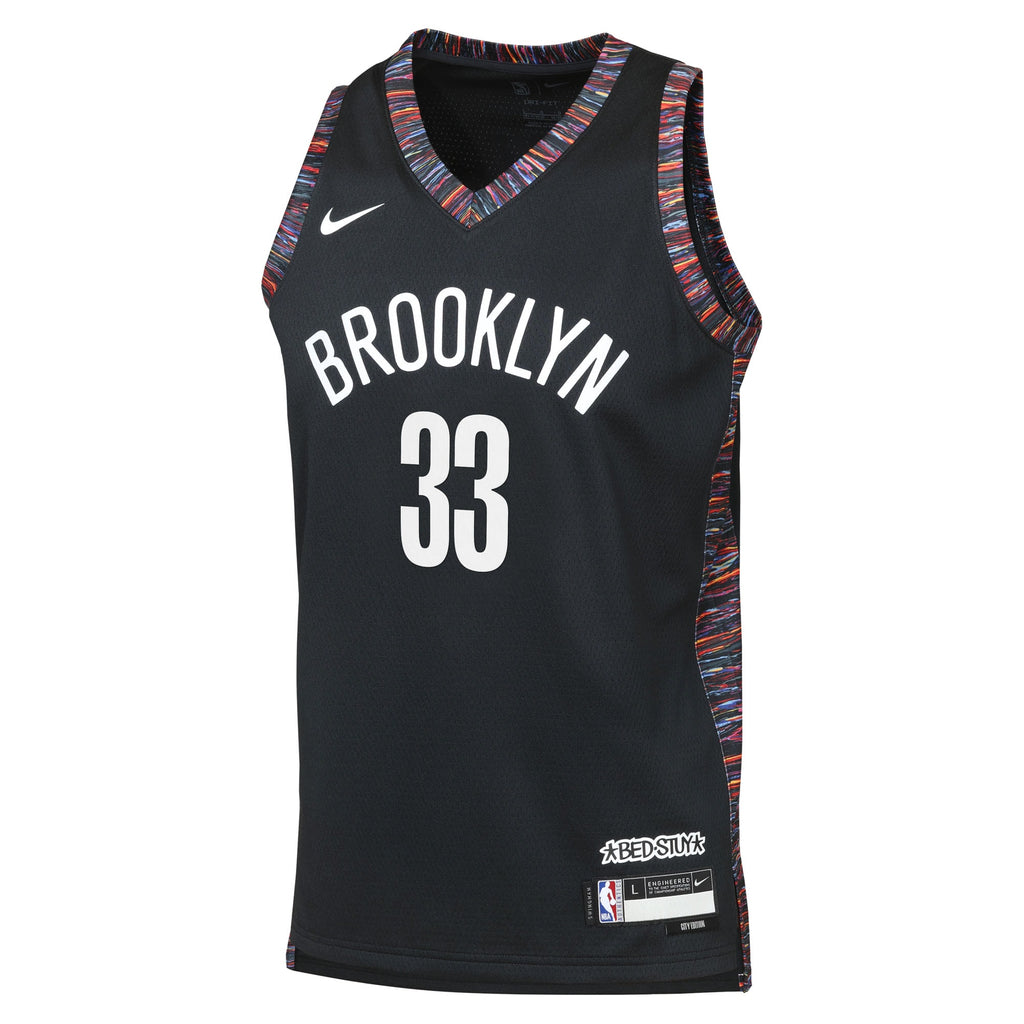 Brooklyn Nets Nike 2025/26 City Edition Swingman Jersey - Black - Nic Claxton - Youth