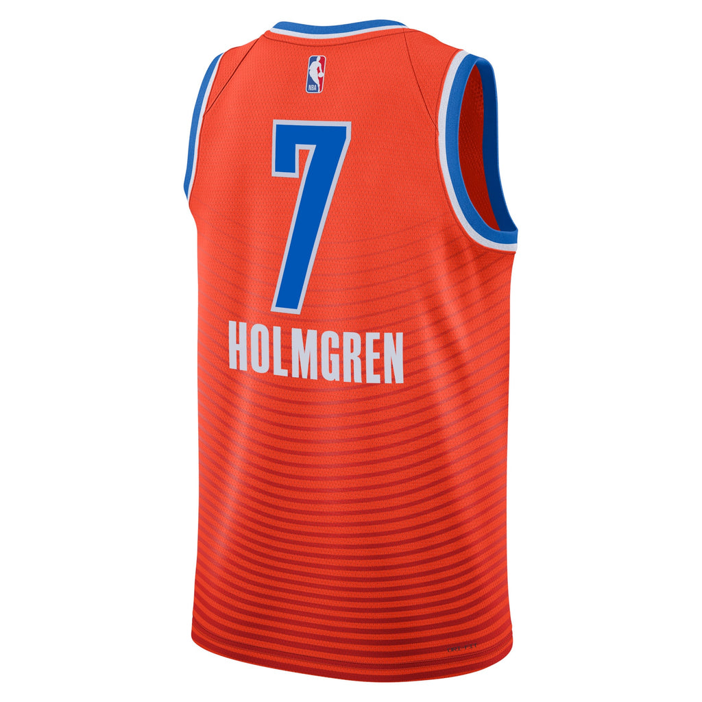 Oklahoma City Thunder Jordan Statement Edition Swingman Jersey - Orange - Chet Holmgren - Unisex