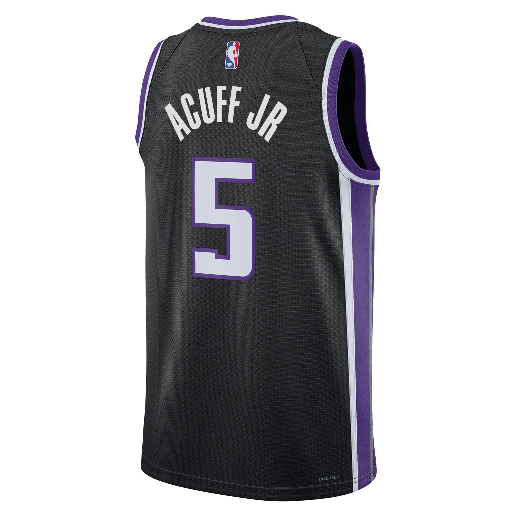 Sacramento Kings Nike Icon Swingman Jersey - Black - Darius Acuff Jr. - Unisex