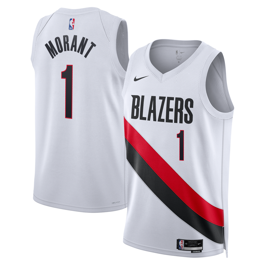 Portland Trail Blazers Nike Replica Association Edition Swingman Jersey - White - Ja Morant - Unisex