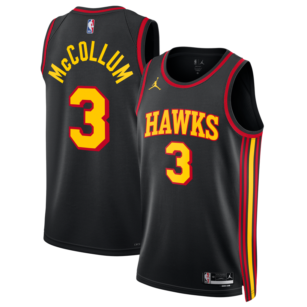 Atlanta Hawks Jordan Brand Statement Edition Swingman Jersey - Black - CJ McCollum - Unisex