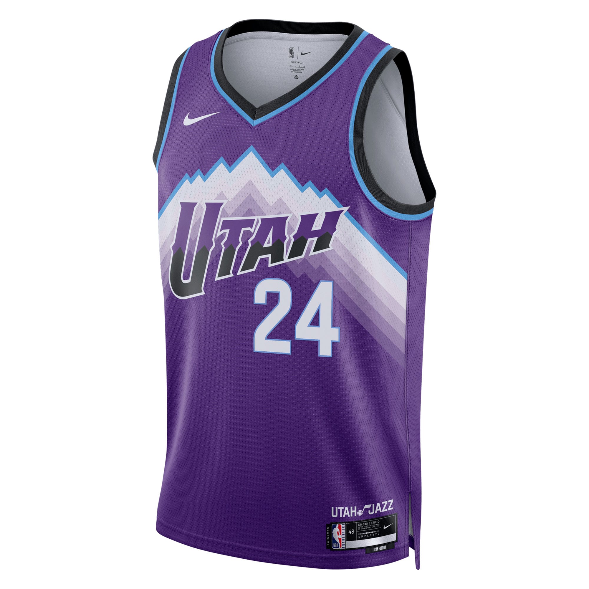Utah Jazz Nike Replica Icon Edition Swingman Jersey - Purple - Walker Kessler - Youth