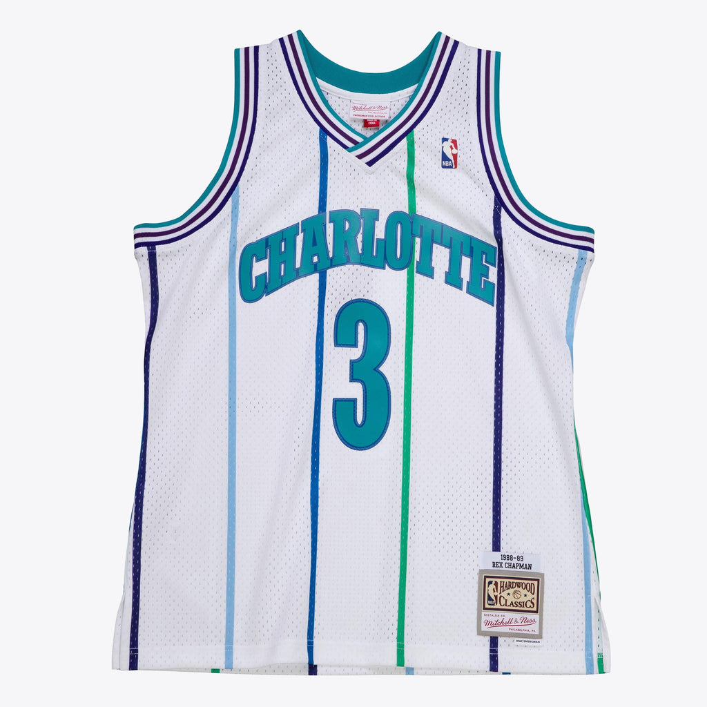 Charlotte Hornets Mitchell & Ness Rex Chapman 1988 Authentic Jersey - White