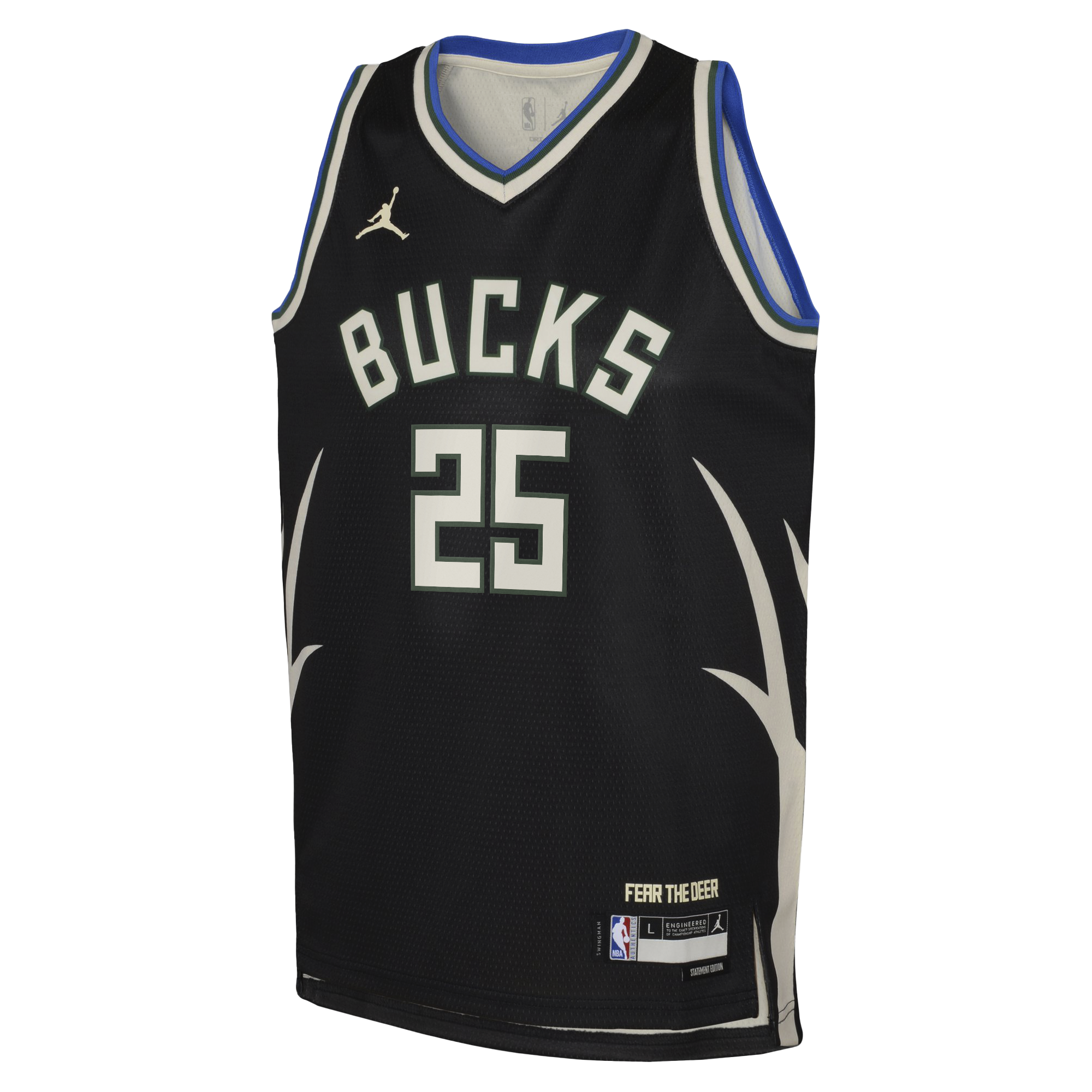 Milwaukee Bucks Jordan Brand Statement Edition Swingman Jersey - Hunter Green - Kasparas Jakučionis - Youth