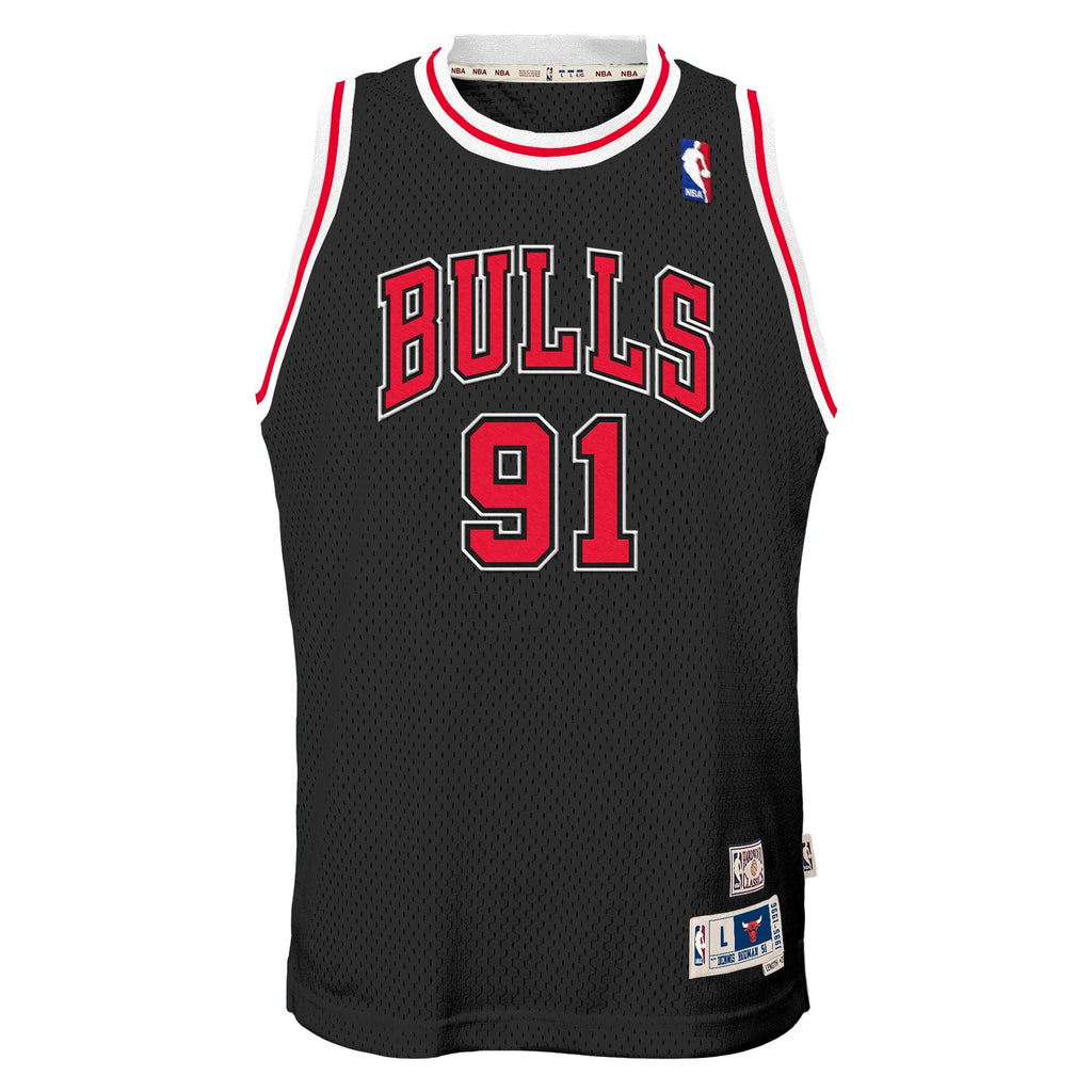 Chicago Bulls Dennis Rodman 1997-98 Hardwood Classics Alernate Swingman Jersey - Black - Youth