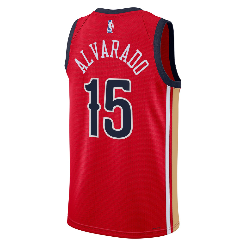 New Orleans Pelicans Jordan Brand Statement Edition Swingman Jersey - Red - Jose Alvarado - Unisex