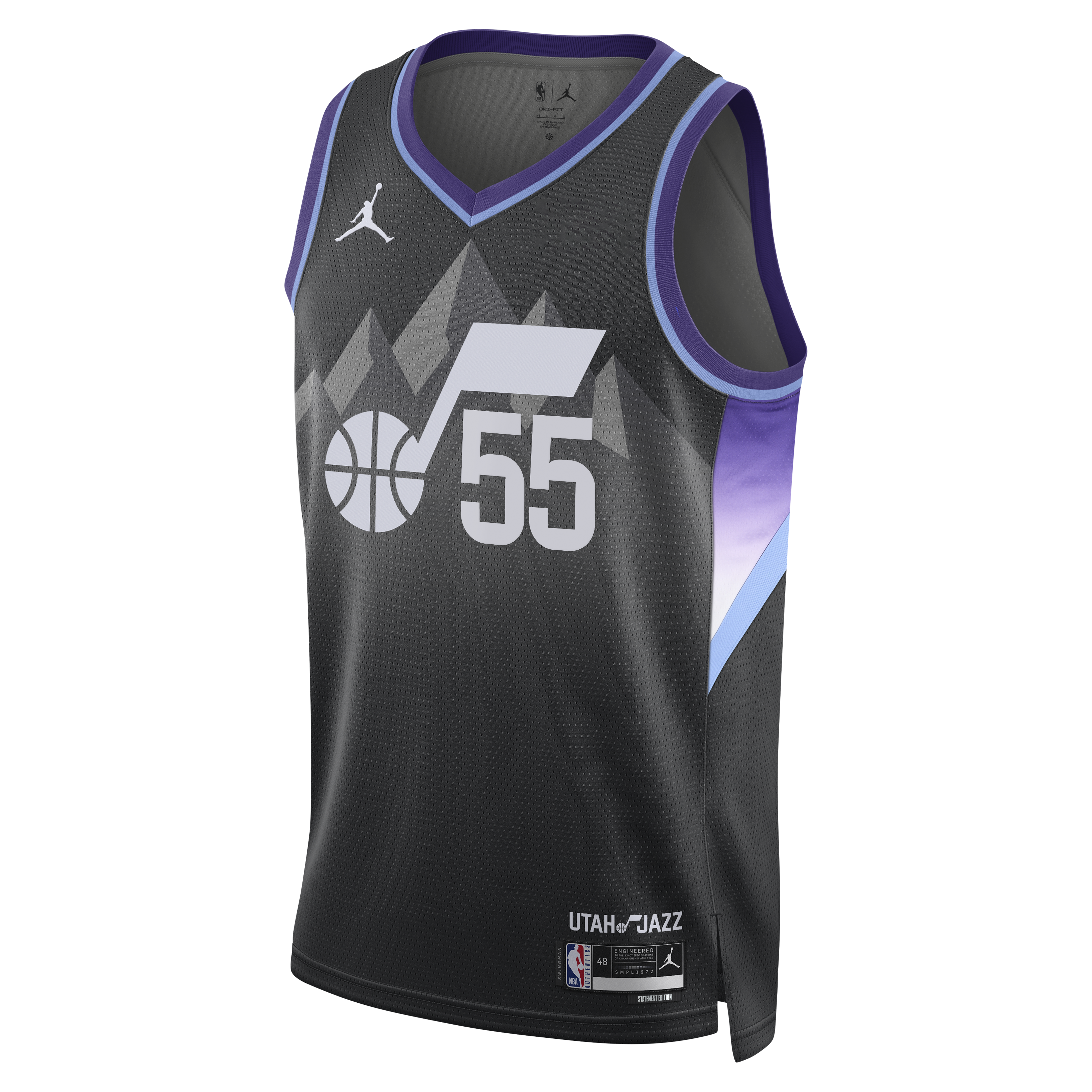 Utah Jazz Jordan Brand Statement Edition Swingman Jersey - Black - John Konchar - Unisex
