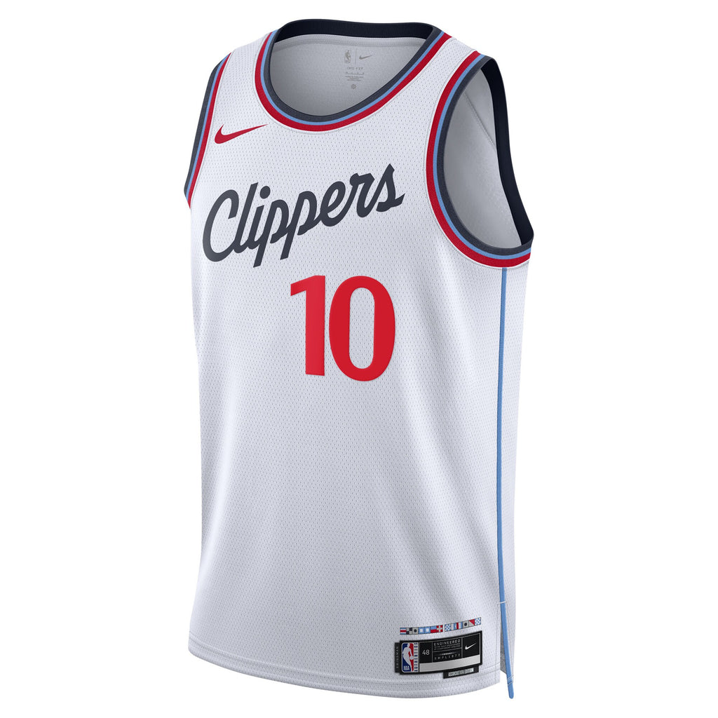 Los Angeles Clippers Nike Association Edition Swingman Jersey - White - Darius Garland - Unisex