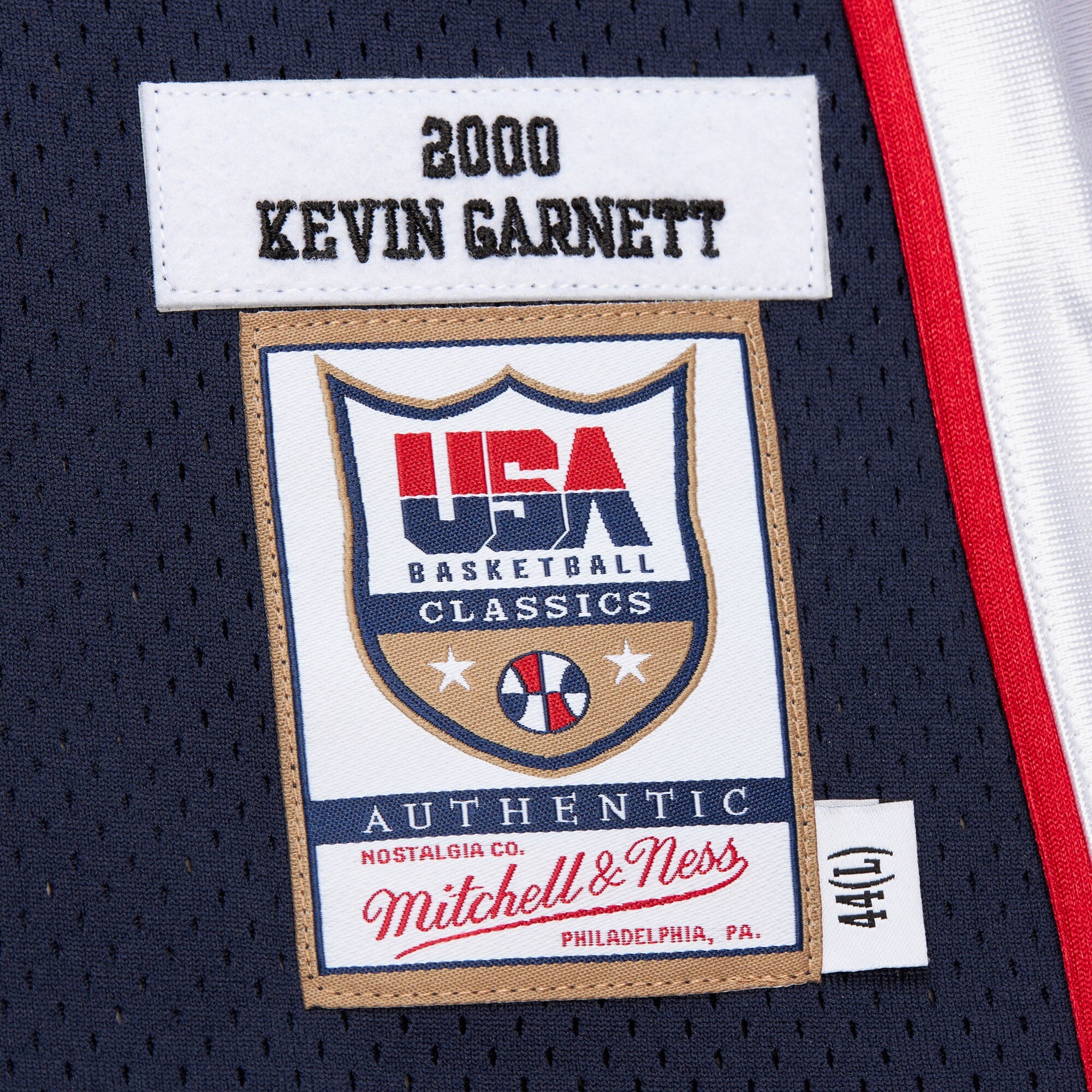 Team USA Mitchell & Ness Authentic Jersey Kevin Garnett 2000