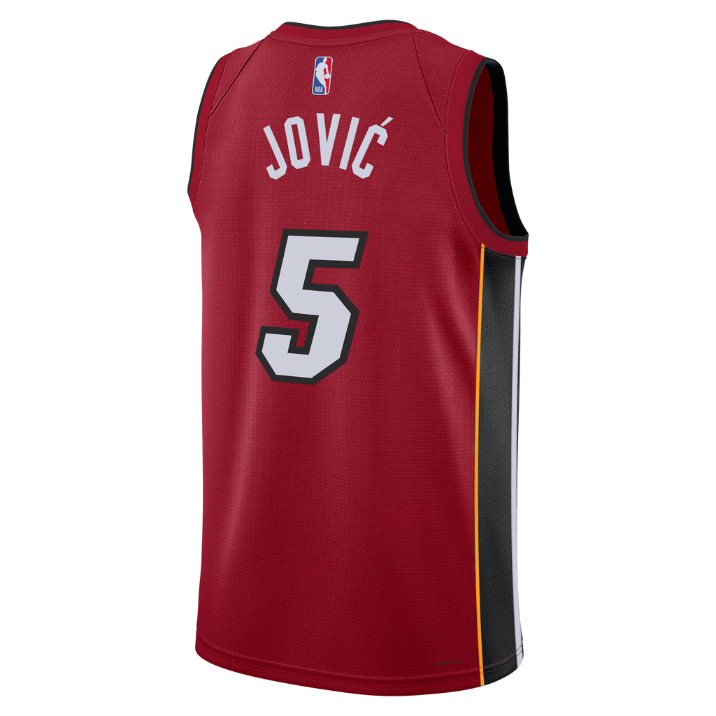 Miami Heat Jordan Brand Statement Edition Swingman Jersey - Red - Nikola Jović - Unisex