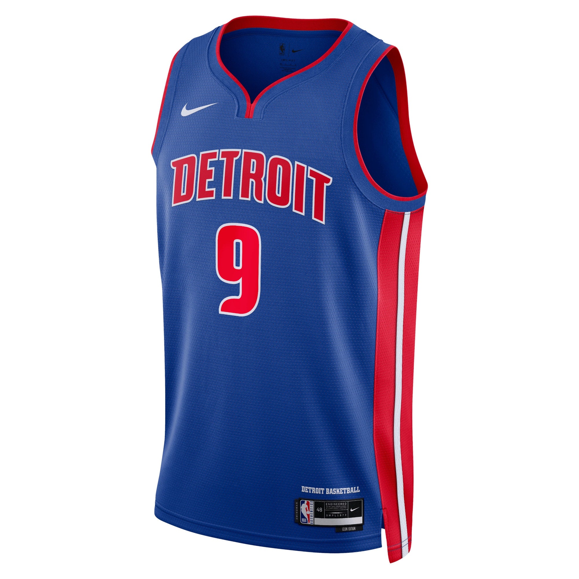 Detroit Pistons Nike Icon Edition Swingman Jersey - Blue - Ausar Thompson - Unisex