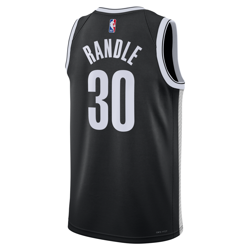 Brooklyn Nets Nike Icon Swingman Jersey- Black - Julius Randle - Unisex