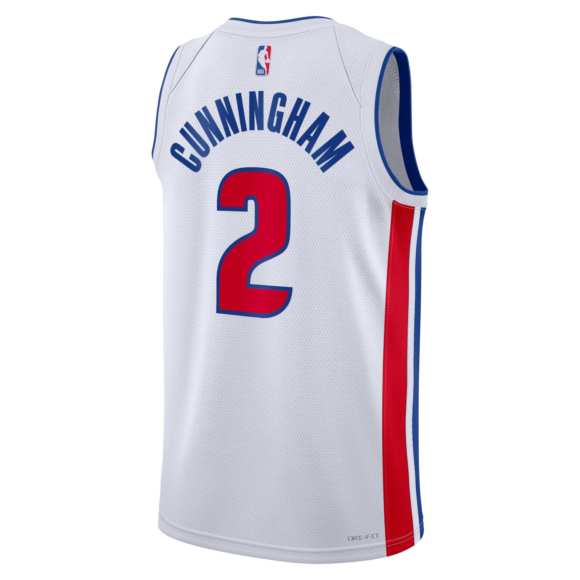 Detroit Pistons Nike Association Edition Swingman Jersey - White - Cade Cunningham - Unisex