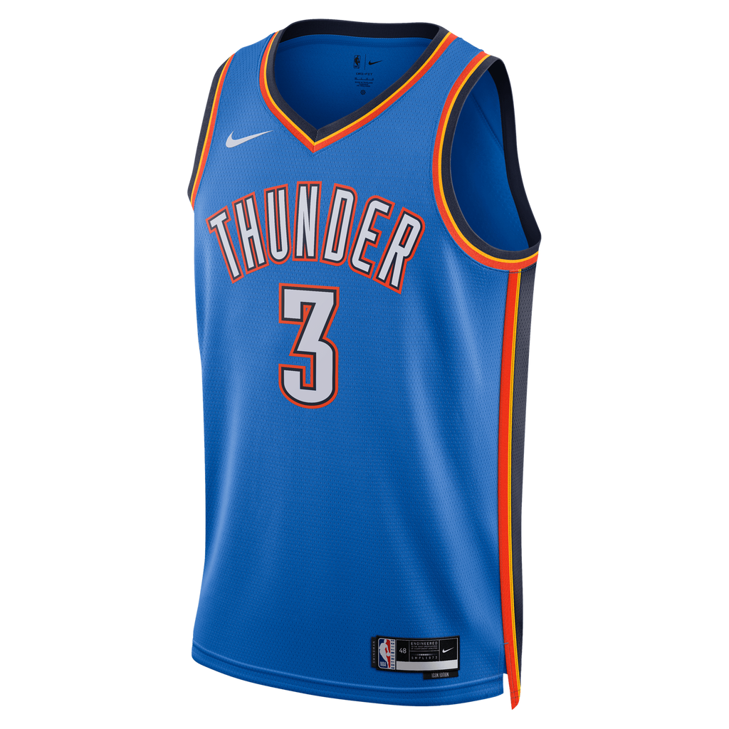Oklahoma City Thunder Nike Icon Edition Swingman Jersey - Blue - Jared McCain - Unisex