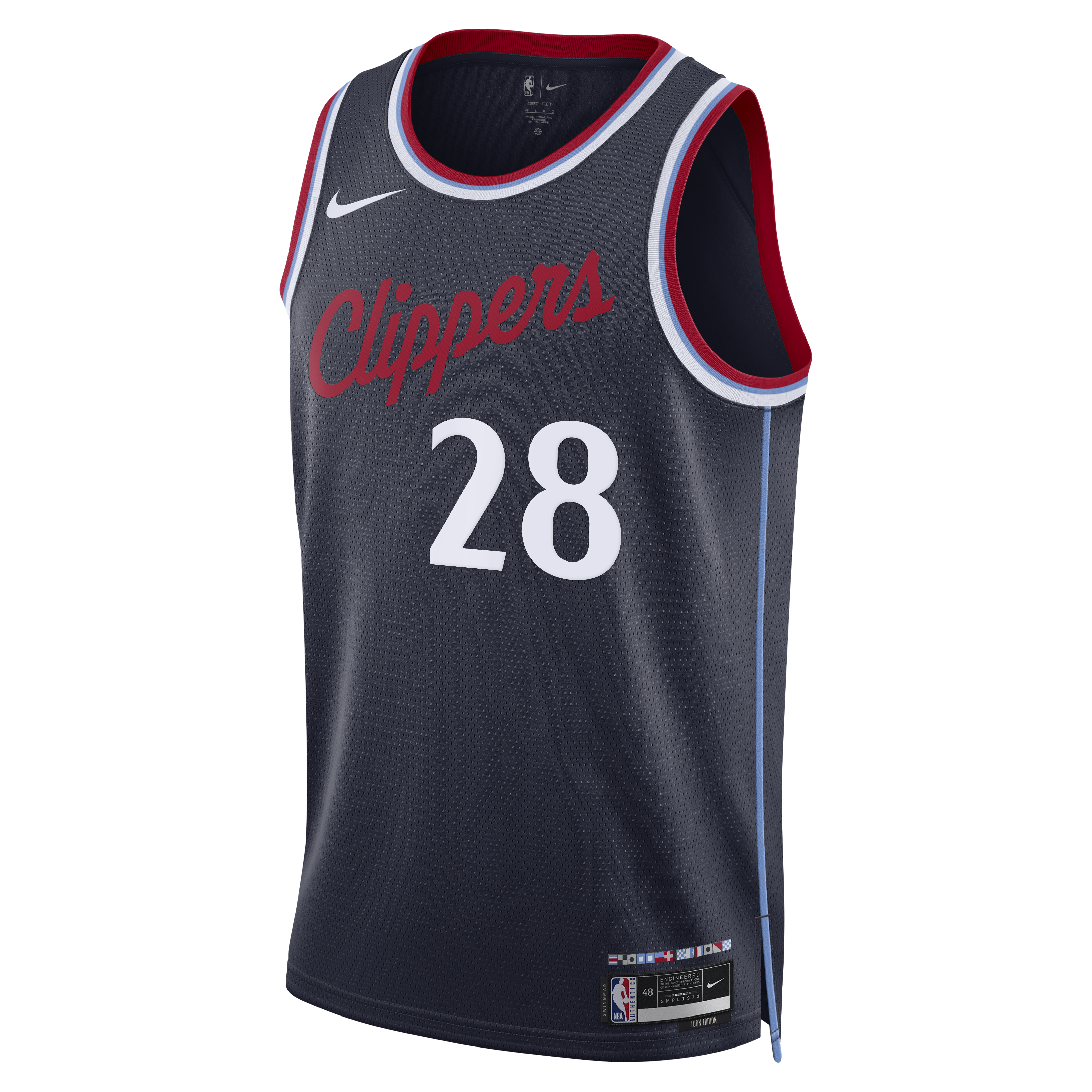 Los Angeles Clippers Nike Replica Icon Edition Swingman Jersey - Navy - Rui Hachimura - Unisex