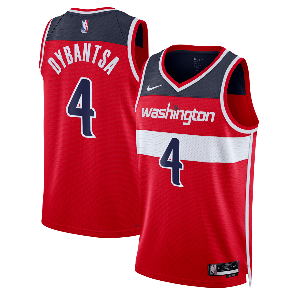 Washington Wizards Nike Icon Swingman Jersey - Red - AJ Dybantsa - Unisex