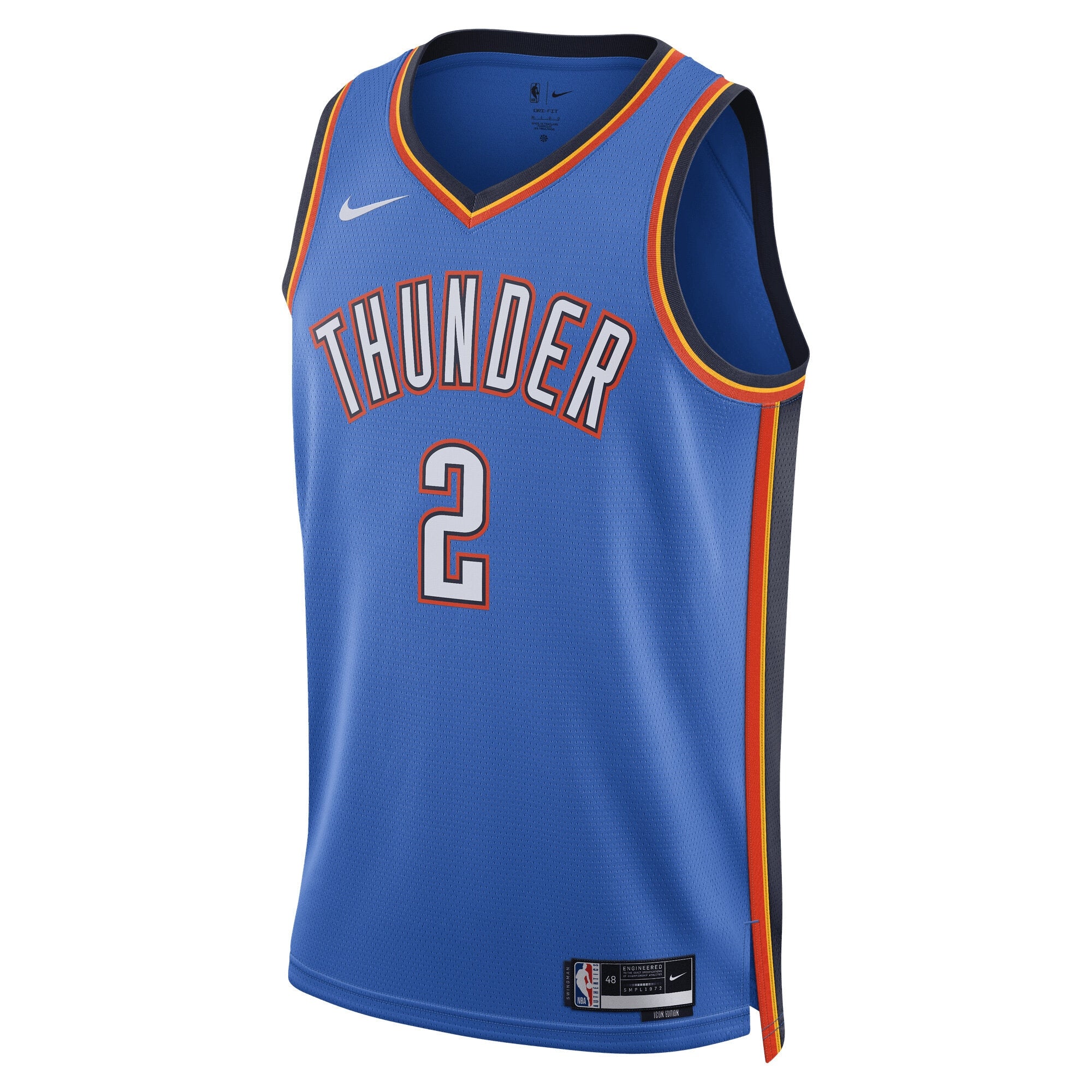 Oklahoma City Thunder Nike Replica Icon Swingman Jersey - Gilgeous-Alexander- Unisex