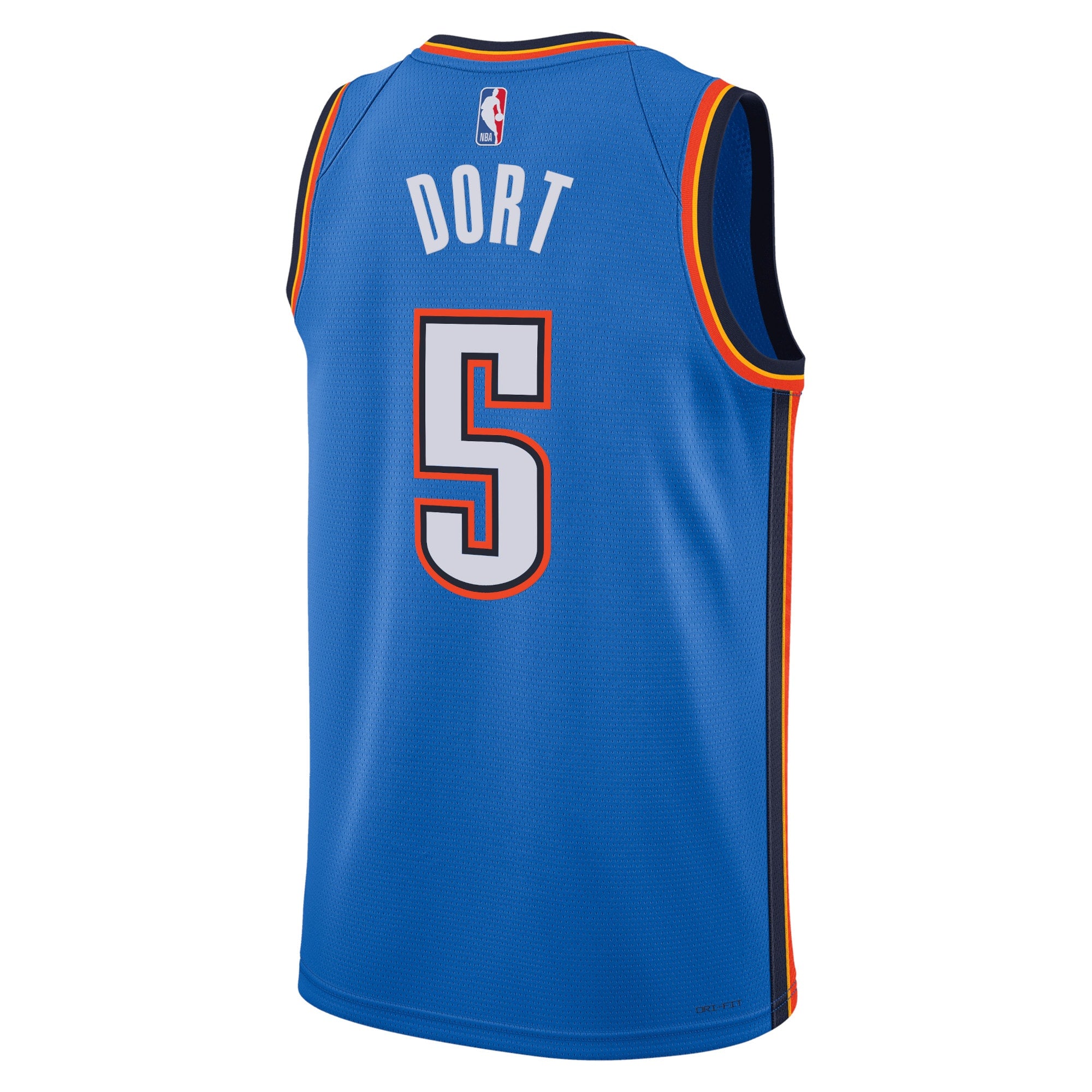 Oklahoma City Thunder Nike Icon Edition Swingman Jersey - Blue - Luguentz Dort - Unisex