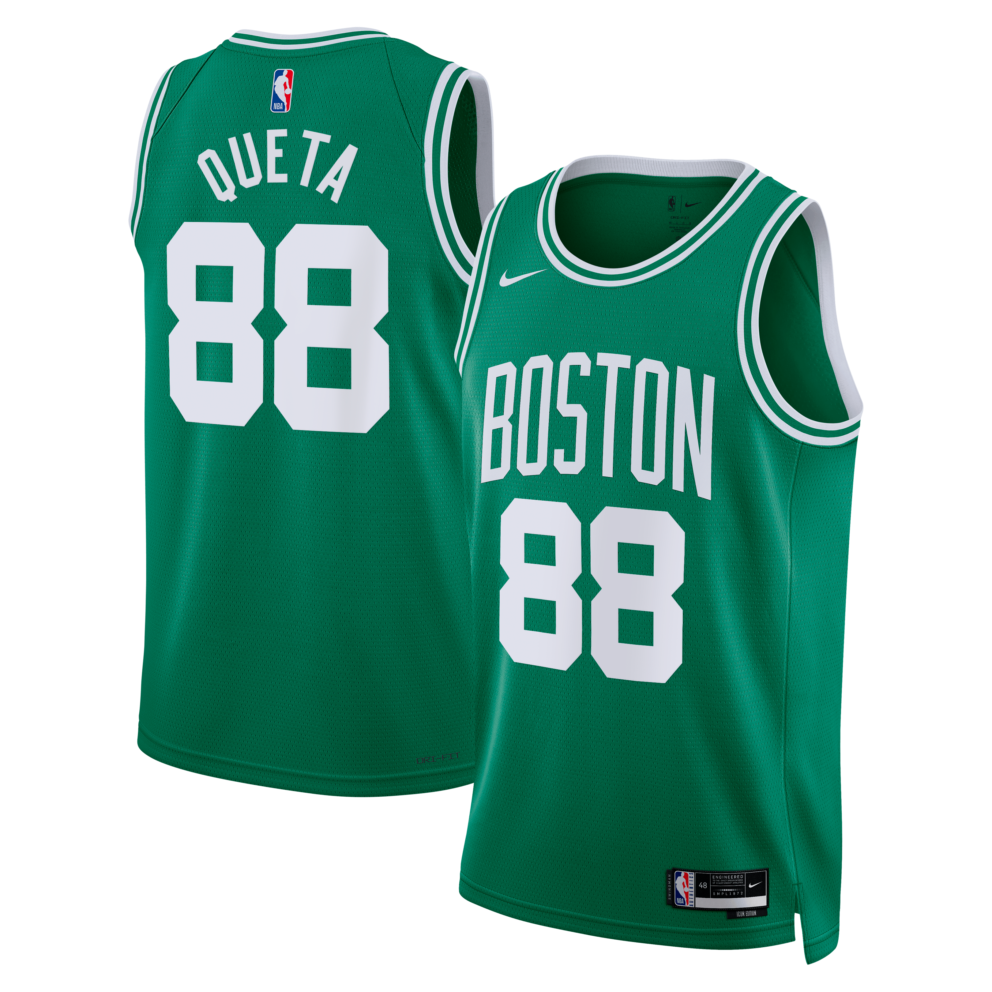 Boston Celtics Nike Icon Edition Swingman Jersey - Kelly Green - Neemias Queta - Unisex