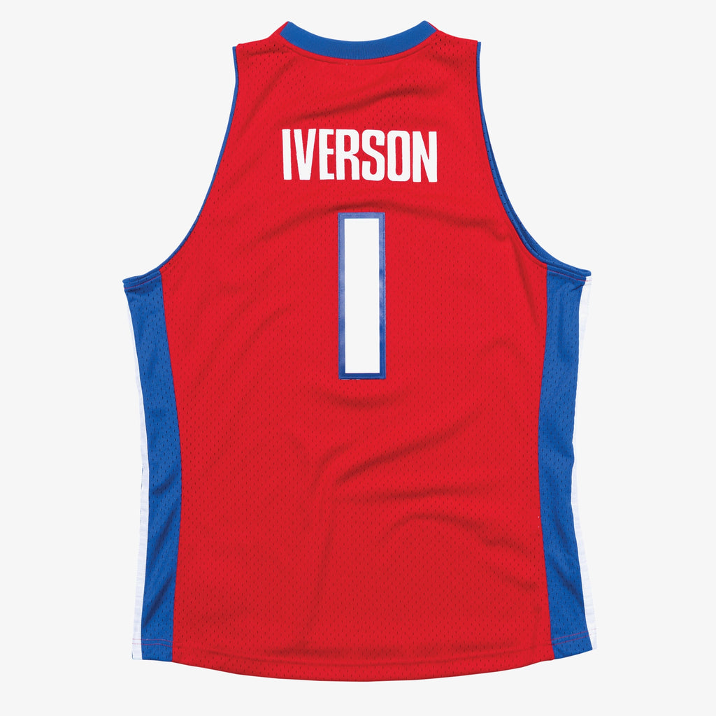 Detroit Pistons Mitchell & Ness Swingman Jersey Allen Iverson 2008-09
