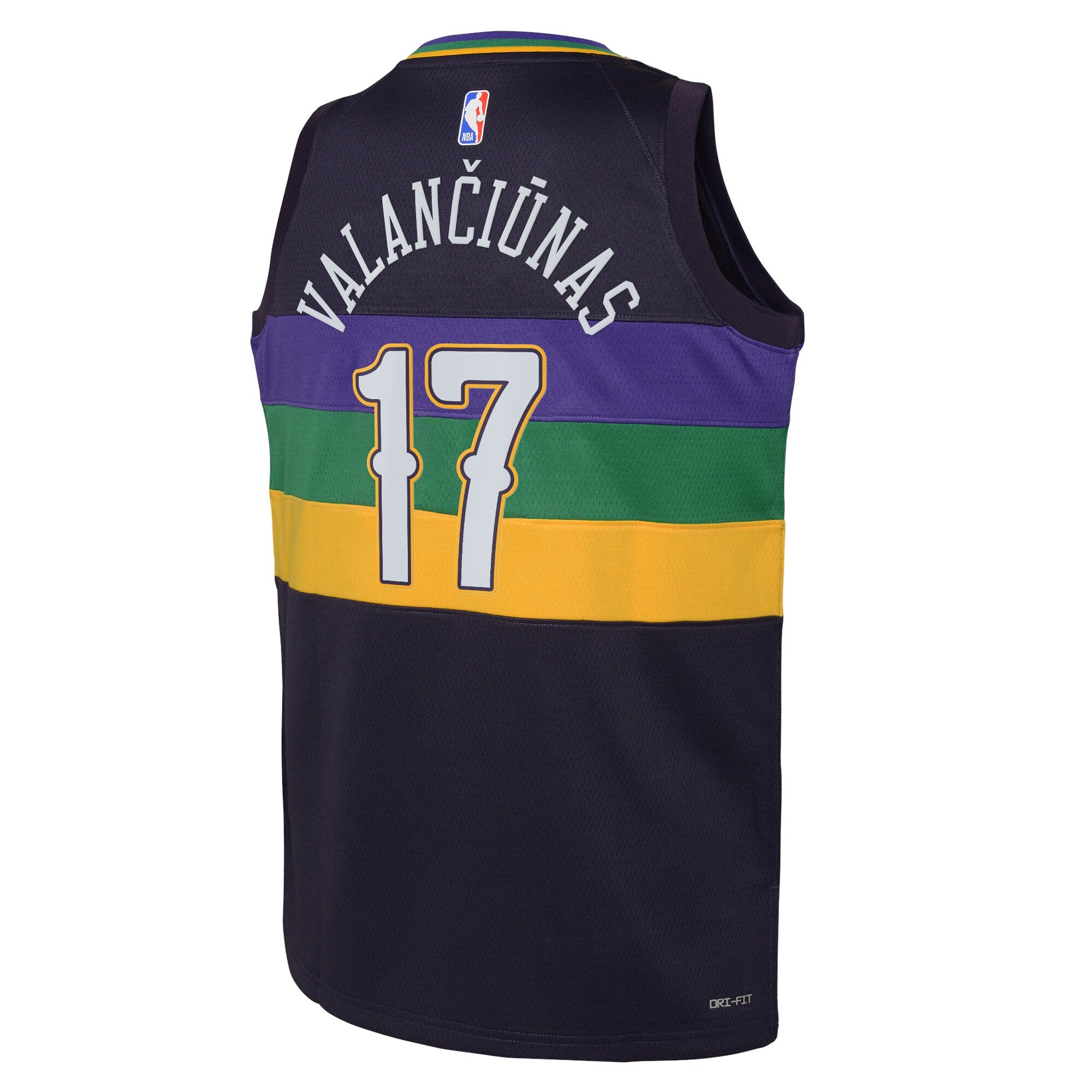 New Orleans Pelicans Nike City Edition Swingman Jersey 22 - Purple - Jonas Valanciunas - Youth