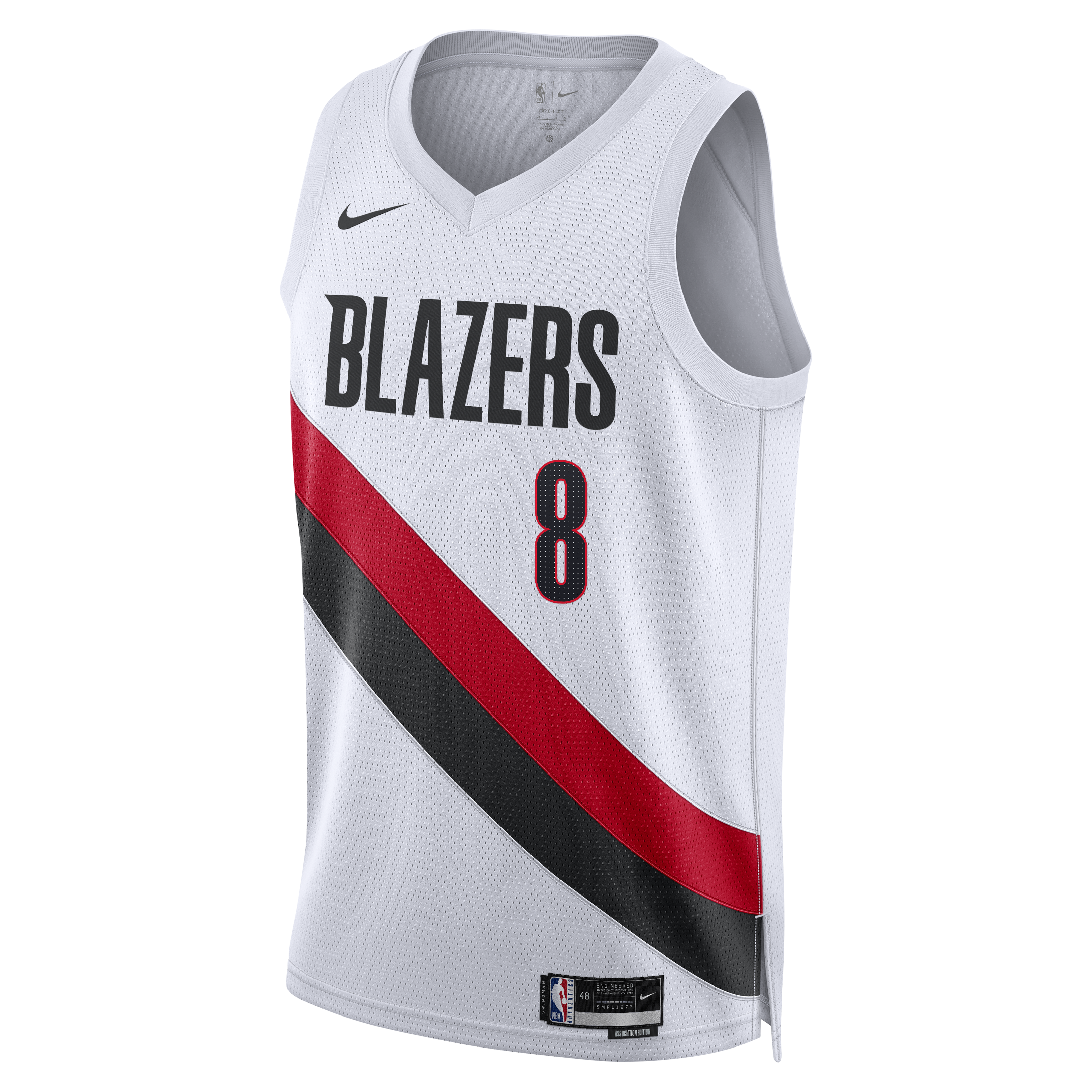 Portland Trail Blazers Nike Replica Association Edition Swingman Jersey - White - Deni Avdija - Unisex