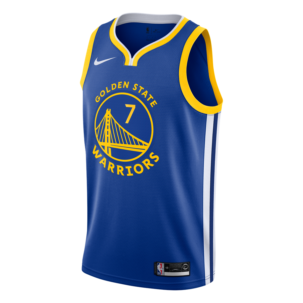 Golden State Warriors Nike Icon Edition Swingman Jersey - Royal - Kristaps Porziņģis - Youth