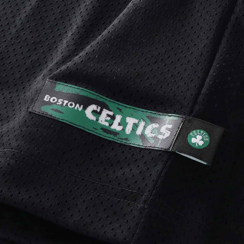 Boston Celtics Nike Courtside Football Jersey - Black - Mens