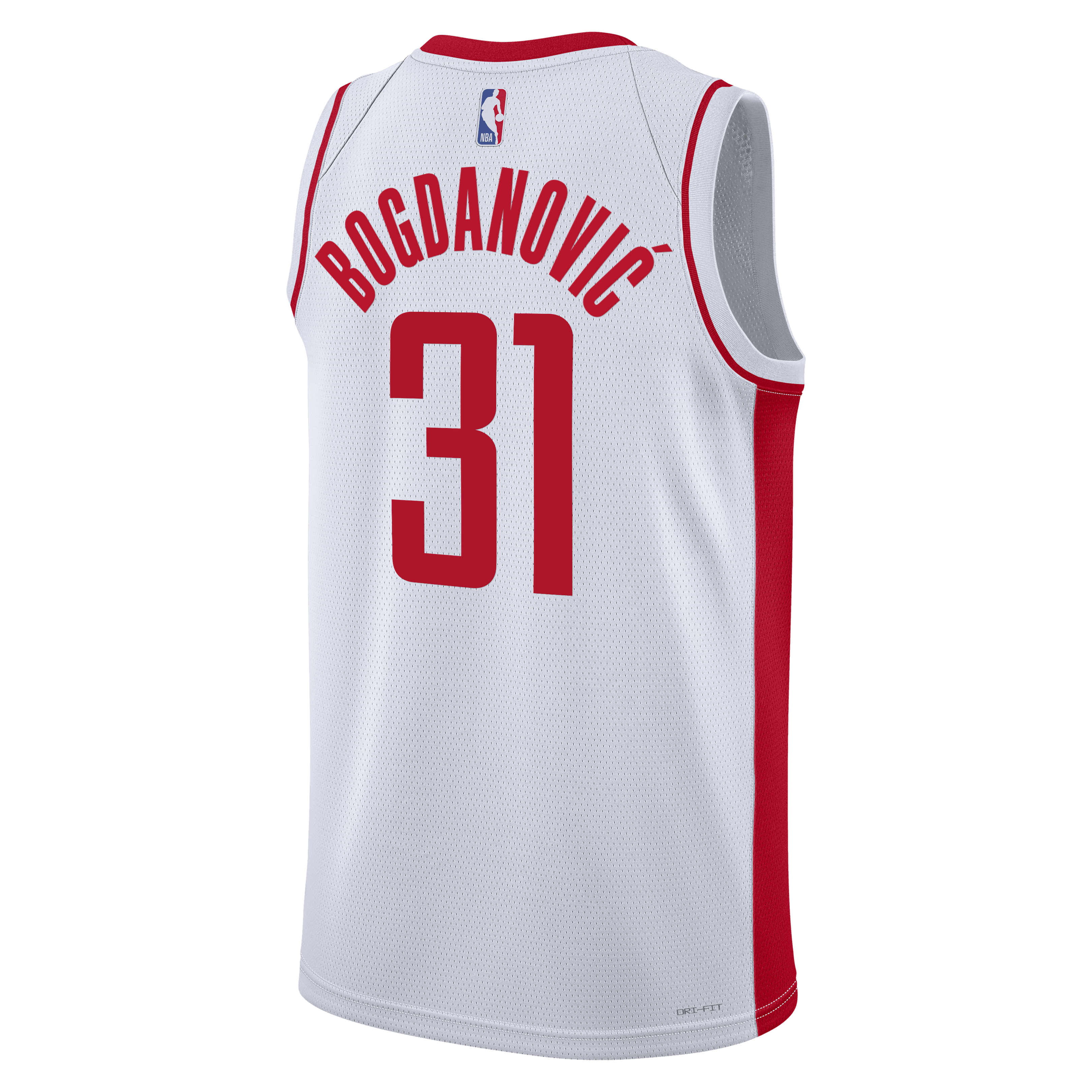 Houston Rockets Nike Association Edition Swingman Jersey - White - Bogdan Bogdanović - Unisex