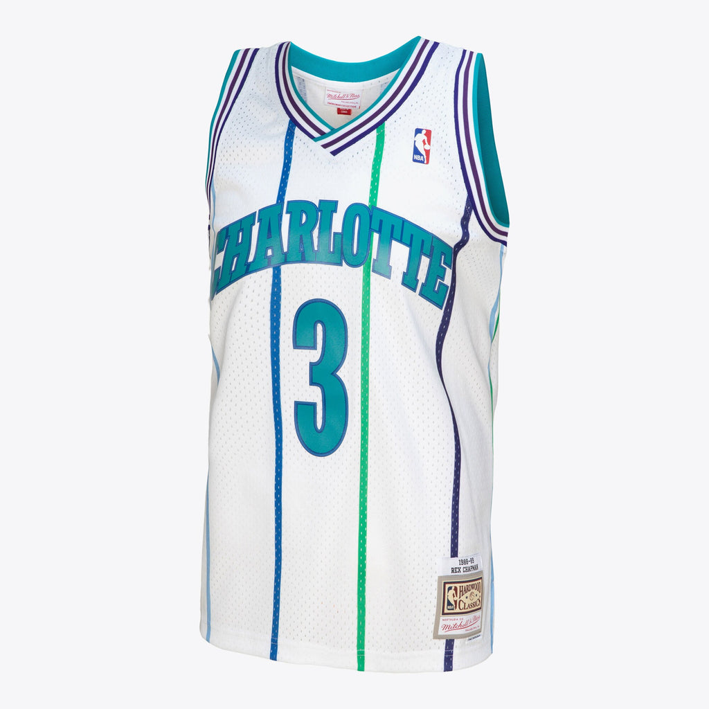 Charlotte Hornets Mitchell & Ness Rex Chapman 1988 Authentic Jersey - White