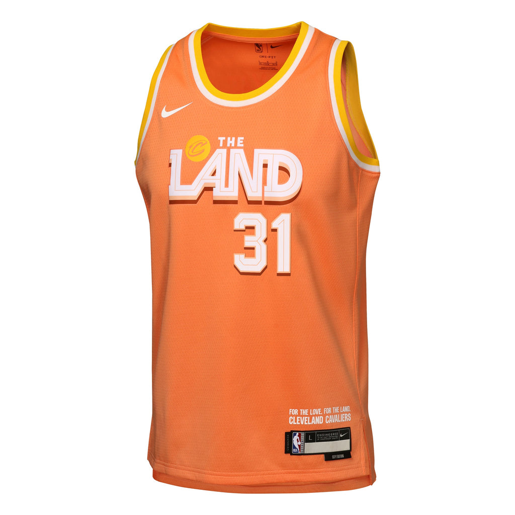 Cleveland Cavaliers Nike 2025/26 City Edition Swingman Jersey - Orange - Jarrett Allen - Youth