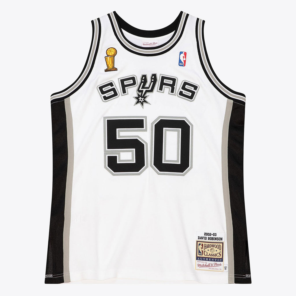 San Antonio Spurs Mitchell & Ness David Robinson 2002 Home Finals Authentic Jersey - White
