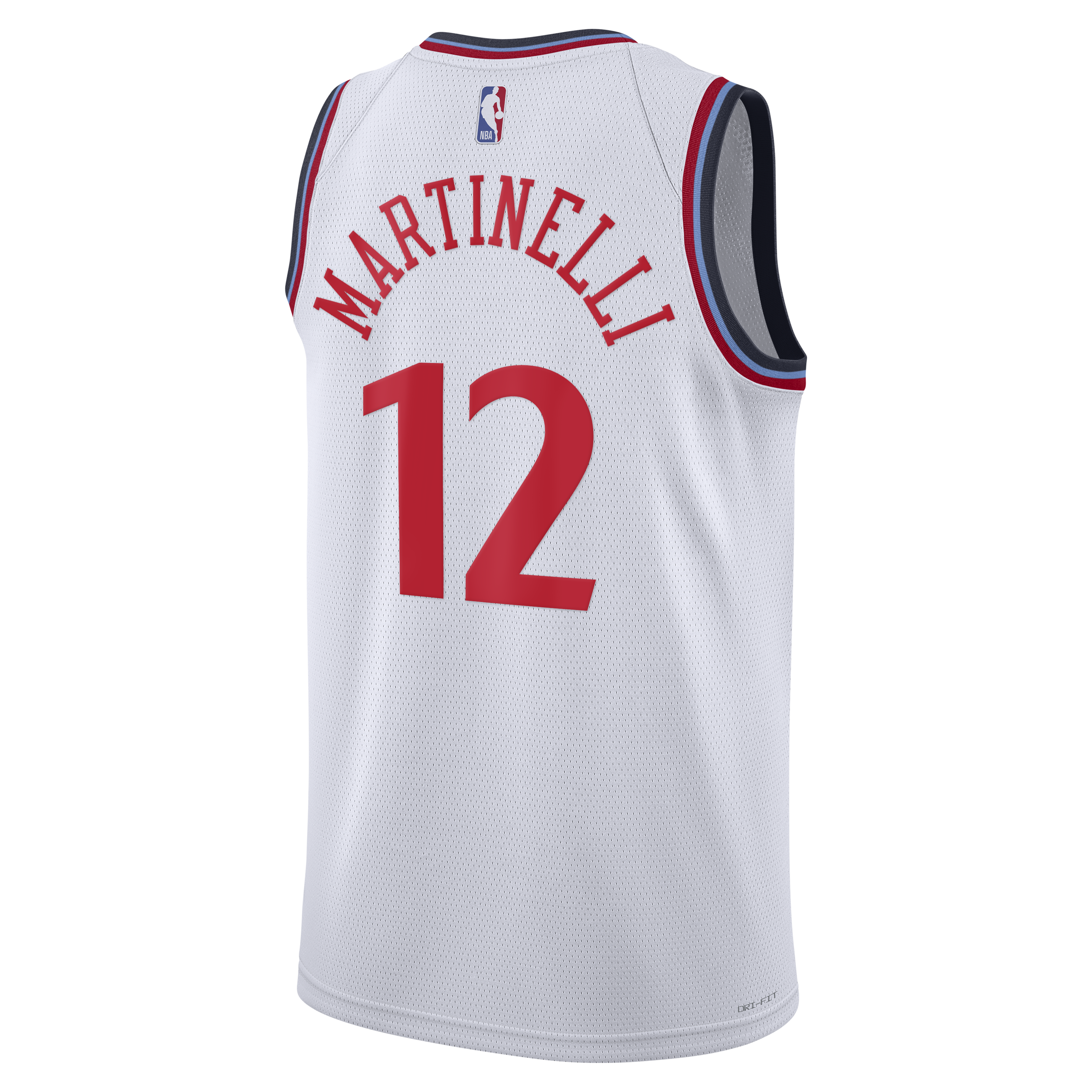 Los Angeles Clippers Nike Replica Association Edition Swingman Jersey - White - Nick Martinelli - Unisex
