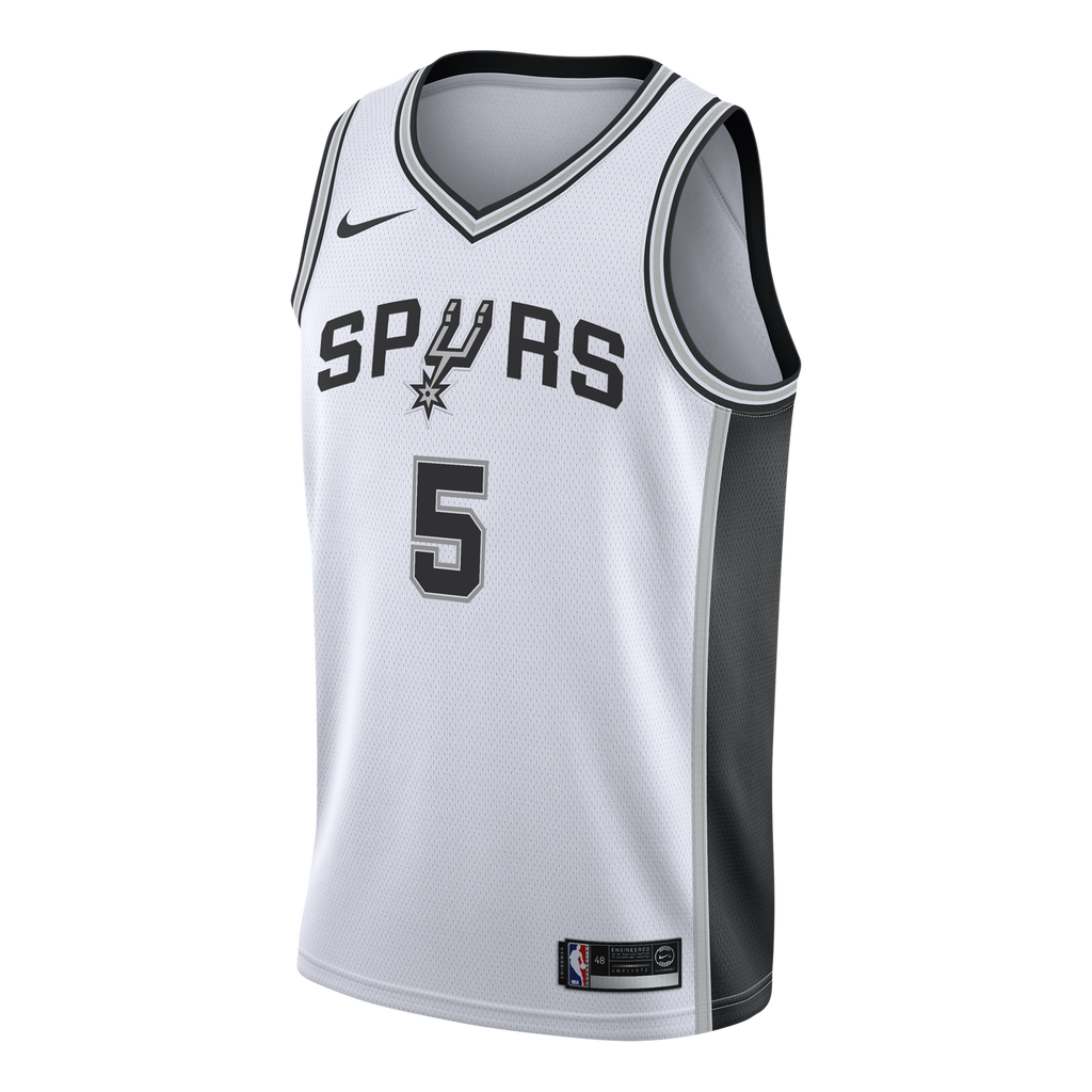 San Antonio Spurs Nike Association Edition Swingman Jersey – White - Stephon Castle - Youth
