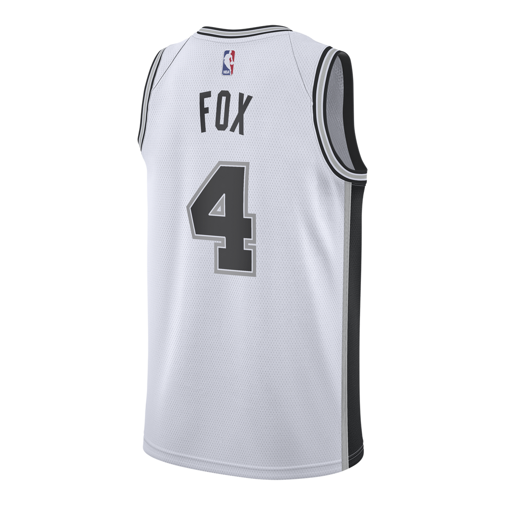 San Antonio Spurs Nike Association Edition Swingman Jersey – White - De'Aaron Fox - Youth