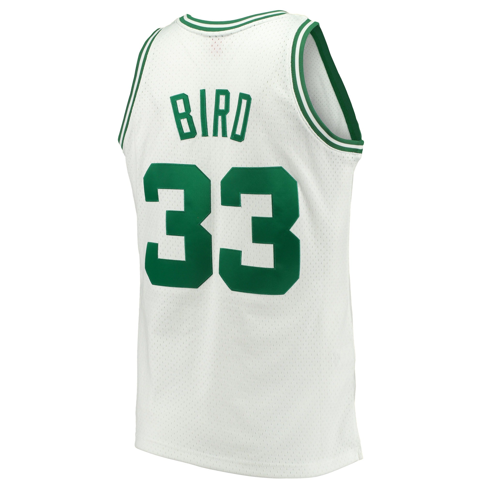 Men's Mitchell & Ness Larry Bird Kelly Green Boston Celtics 1985-86 Hardwood Classics Swingman Jersey