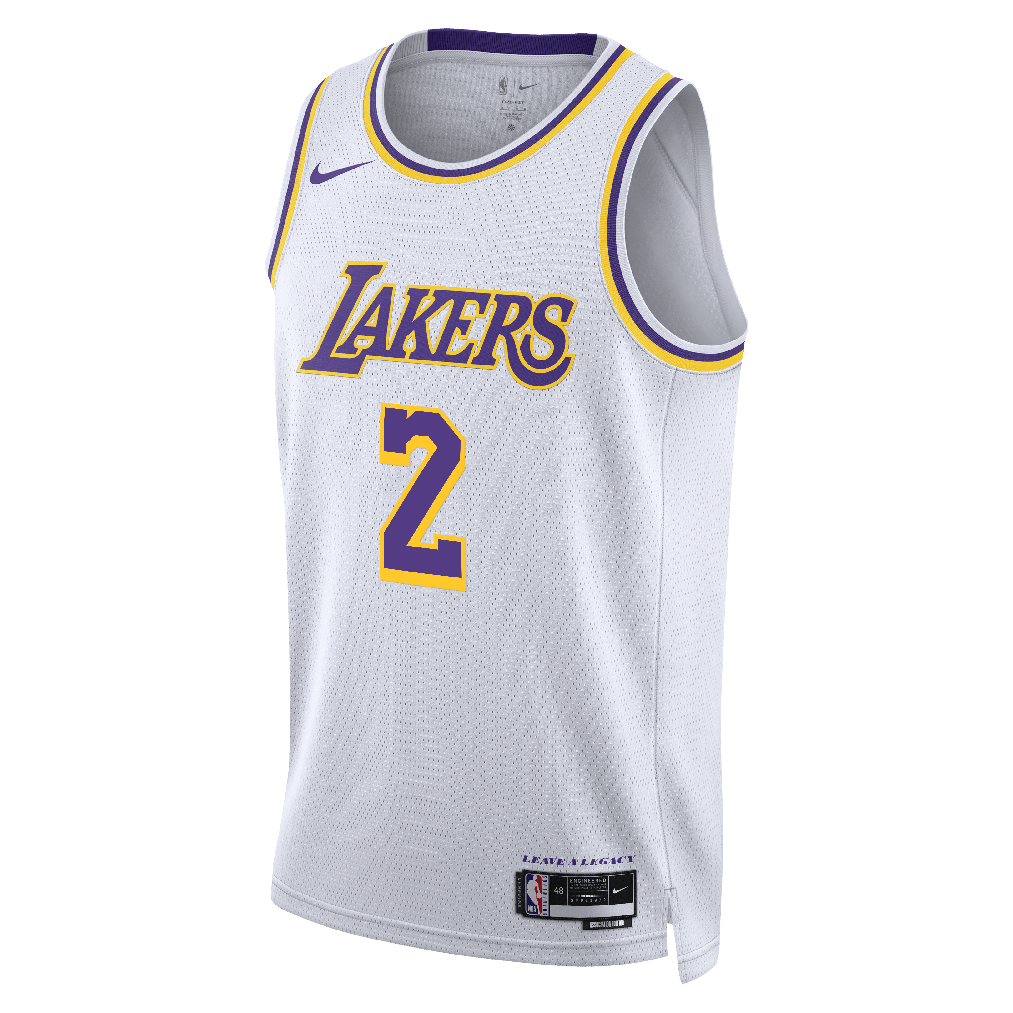 Los Angeles Lakers Nike Association Edition Swingman Jersey - White - Jarred Vanderbilt - Unisex