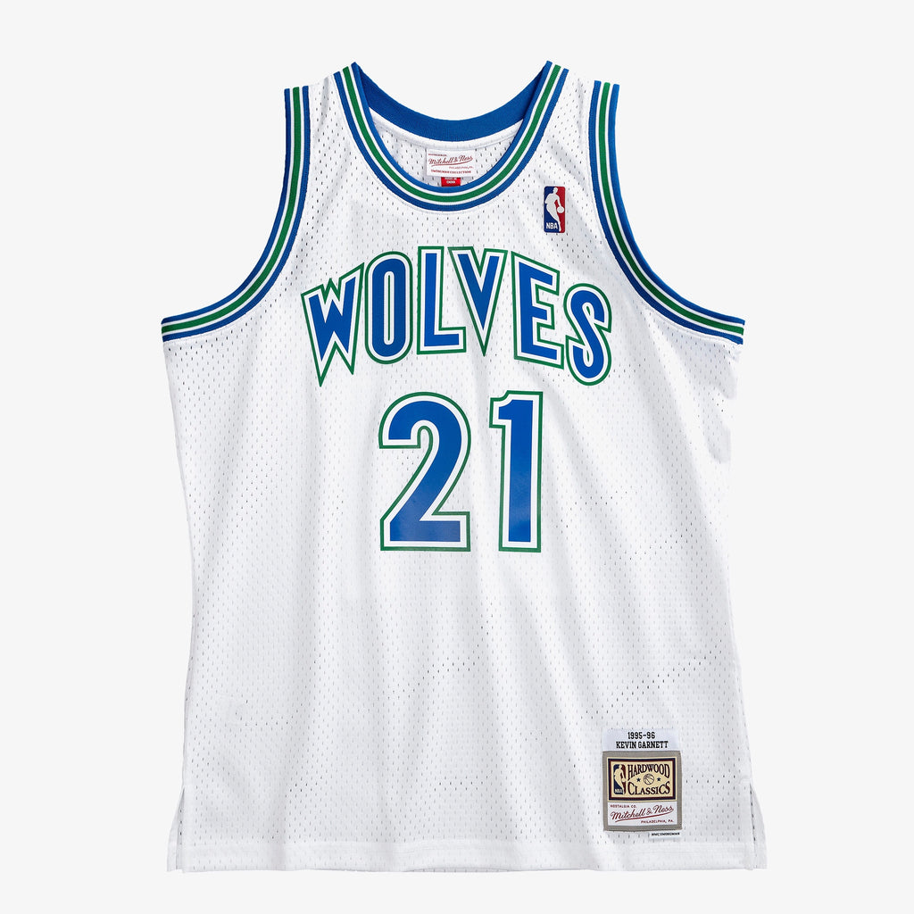 Minnesota Timberwolves Mitchell & Ness Kevin Garnett 1995 Swingman Authentic Jersey - White