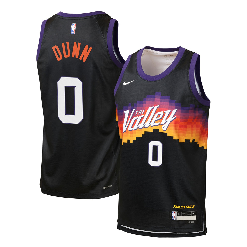Phoenix Suns Nike 2025/26 City Edition Swingman Jersey - Black - Ryan Dunn - Youth