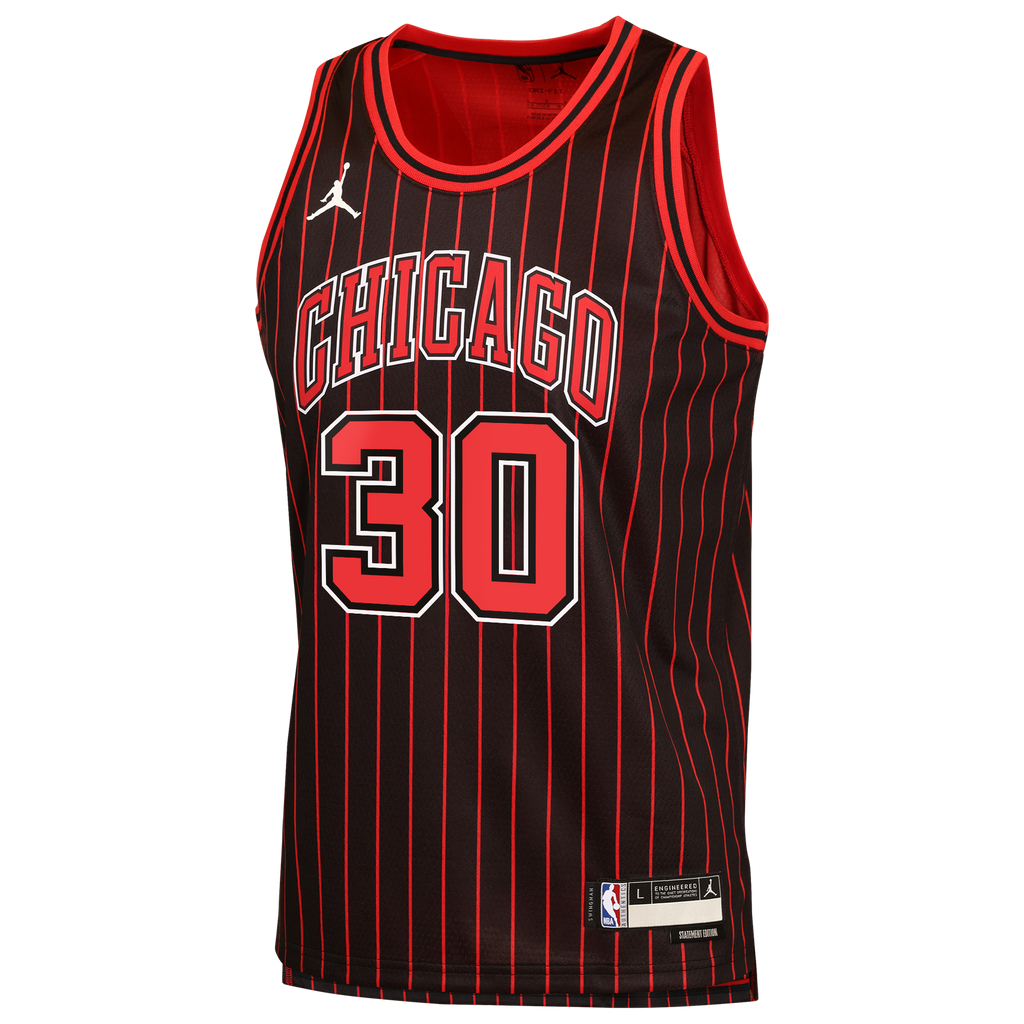 Chicago Bulls Jordan Brand Statement Edition Jersey - Black - Tre Jones - Youth