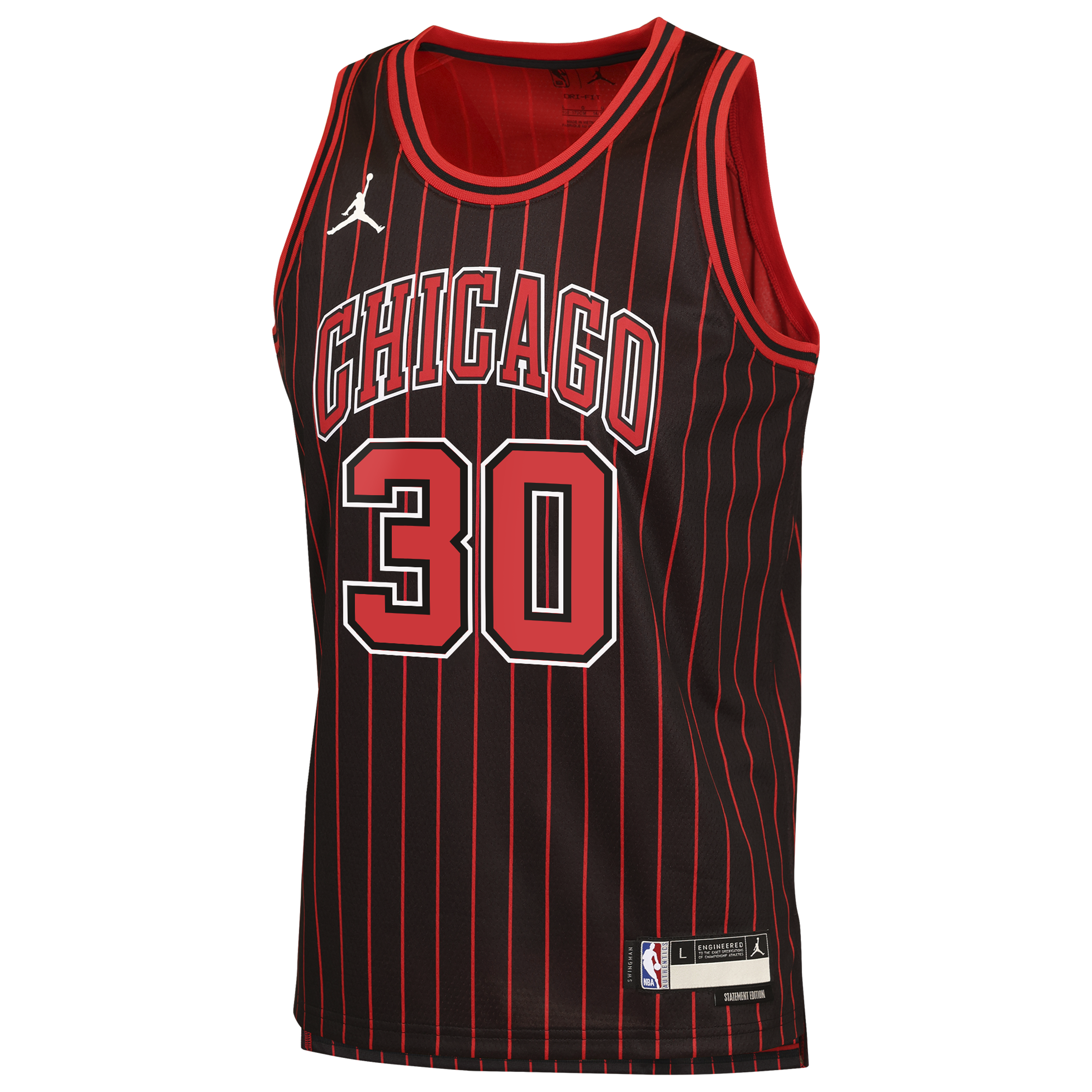 Chicago Bulls Jordan Brand Statement Edition Jersey - Black - Tre Jones - Youth