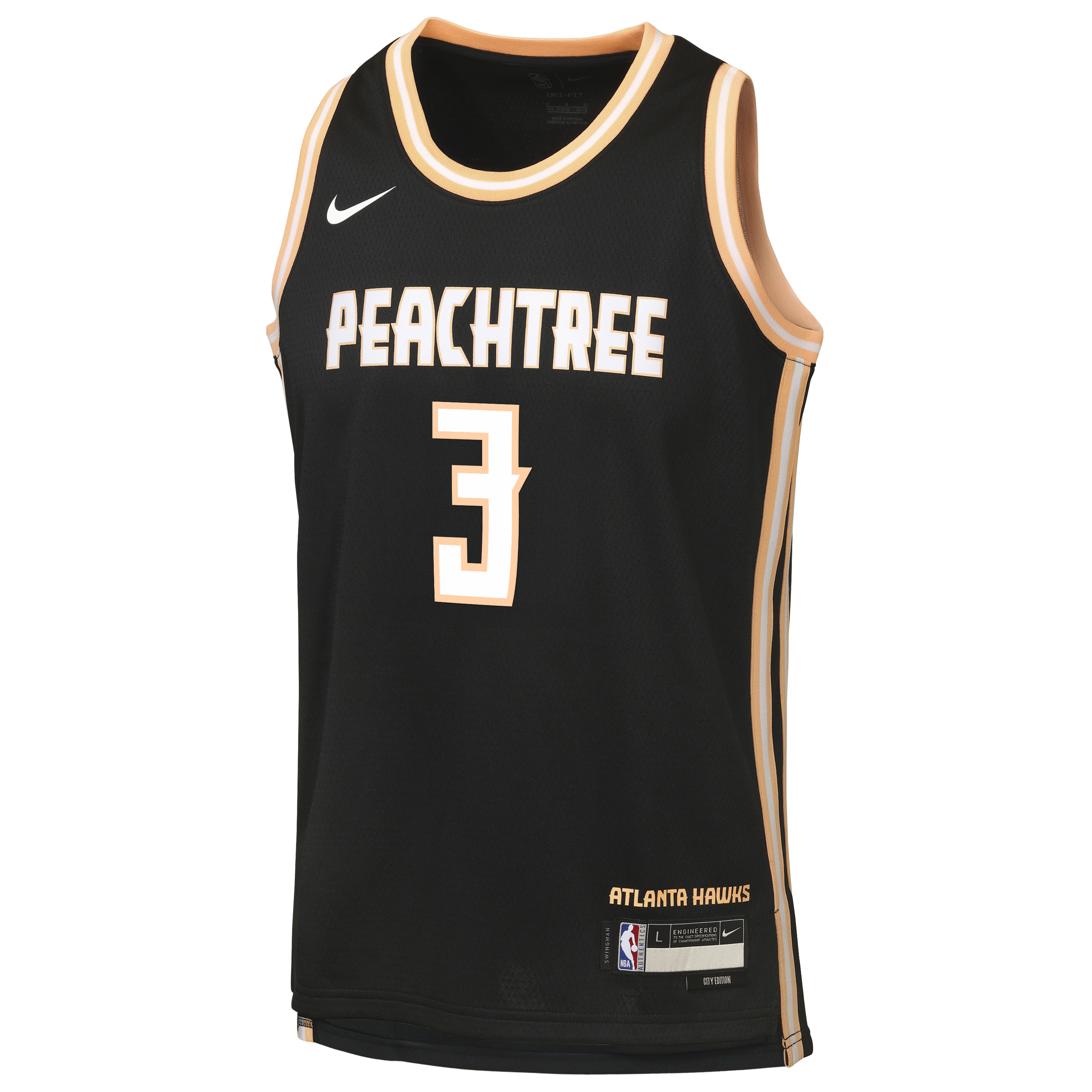 Nike Atlanta Hawks 2025/26 Nike City Edition Swingman Jersey - Black - CJ McCollum - Youth