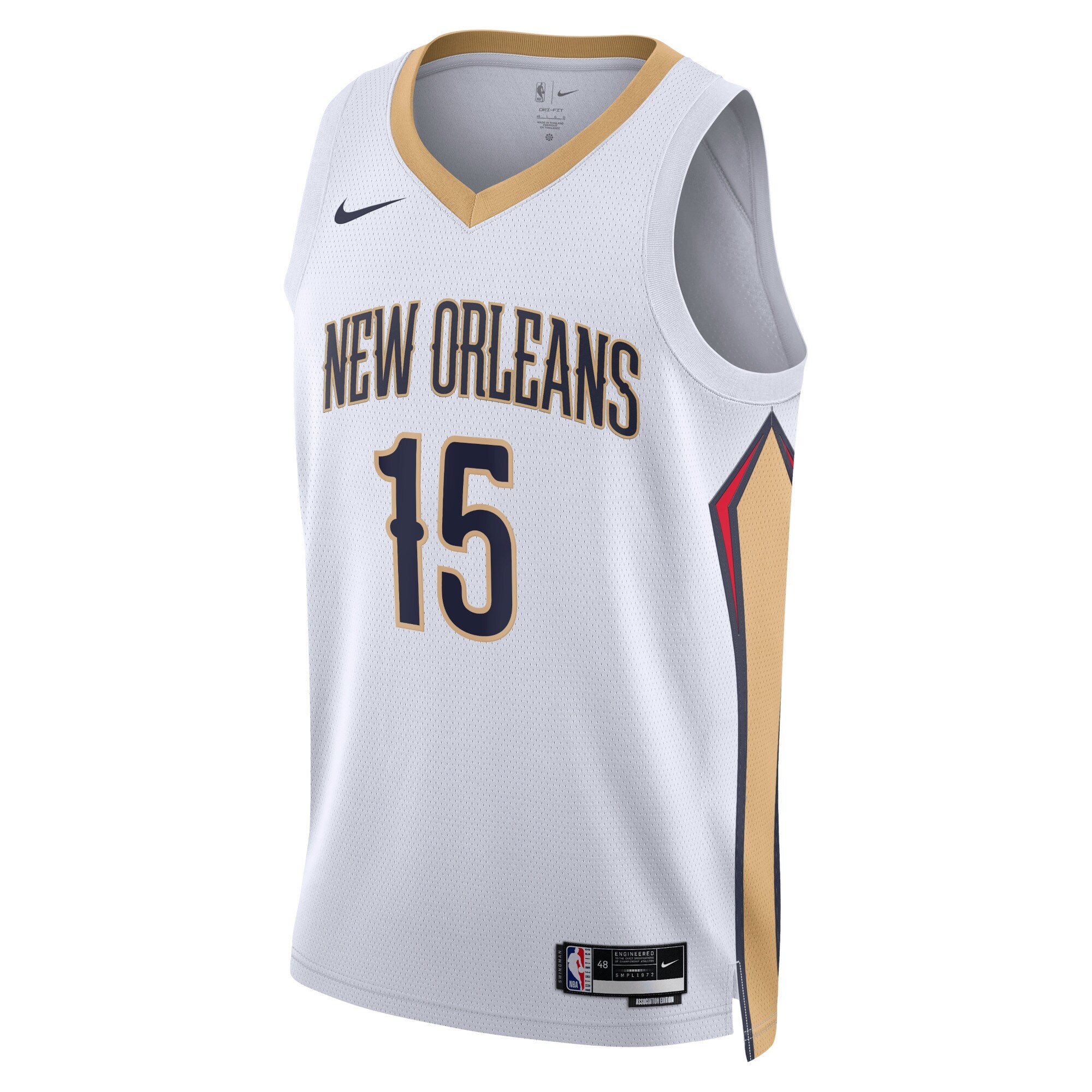 New Orleans Pelicans Nike Association Edition Swingman Jersey - White - Jose Alvarado - Unisex